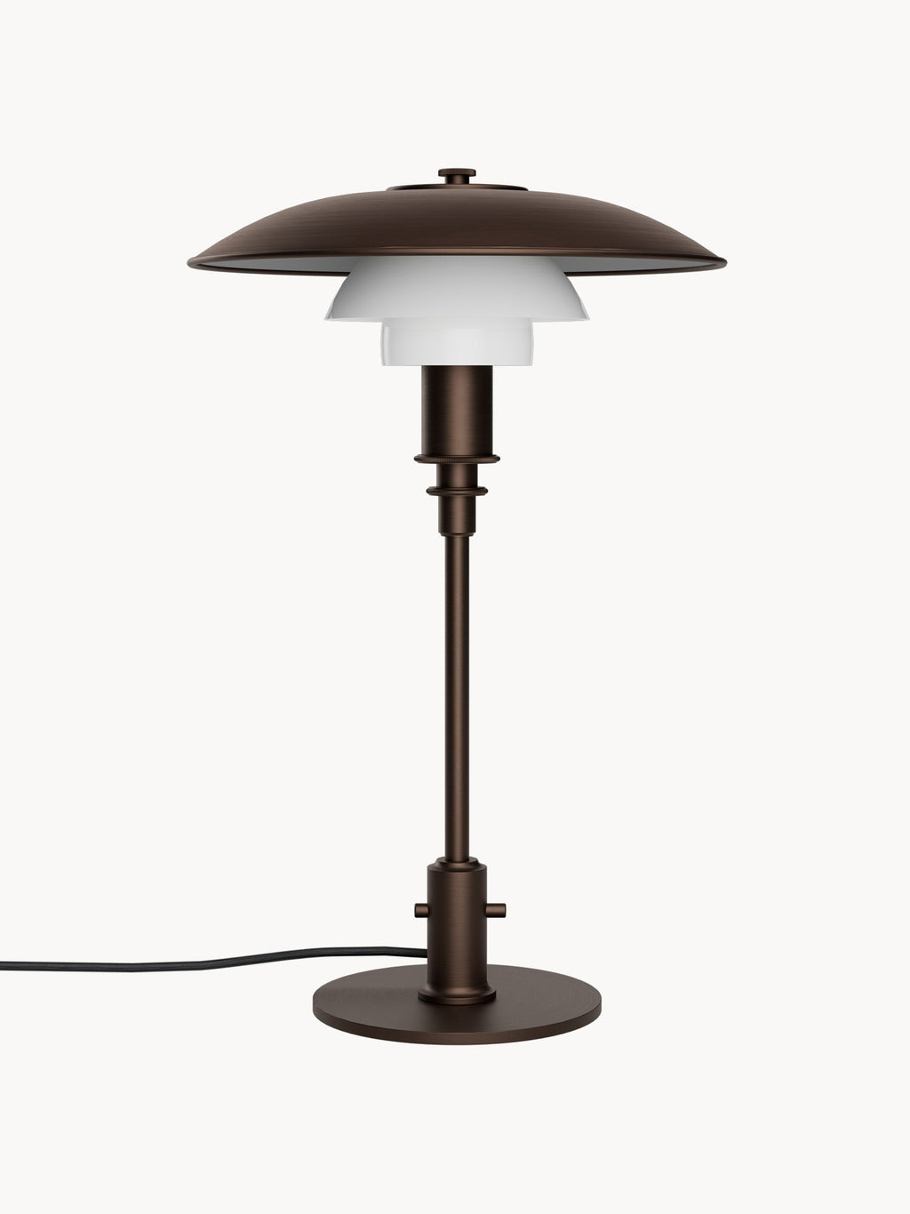 Petite lampe à poser PH 3/2 - Blanc, laiton