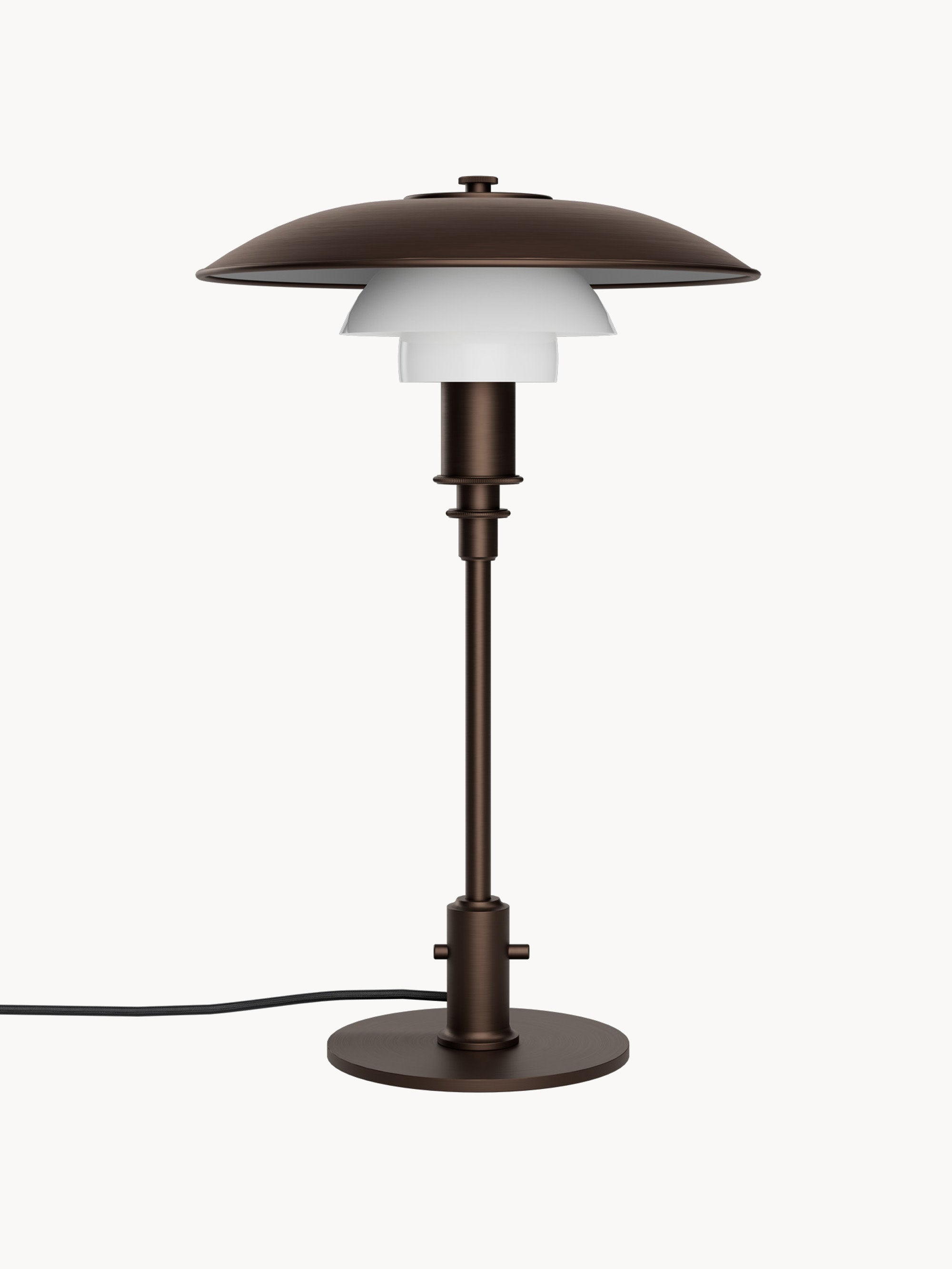 Petite lampe à poser PH 3/2 - Blanc, laiton