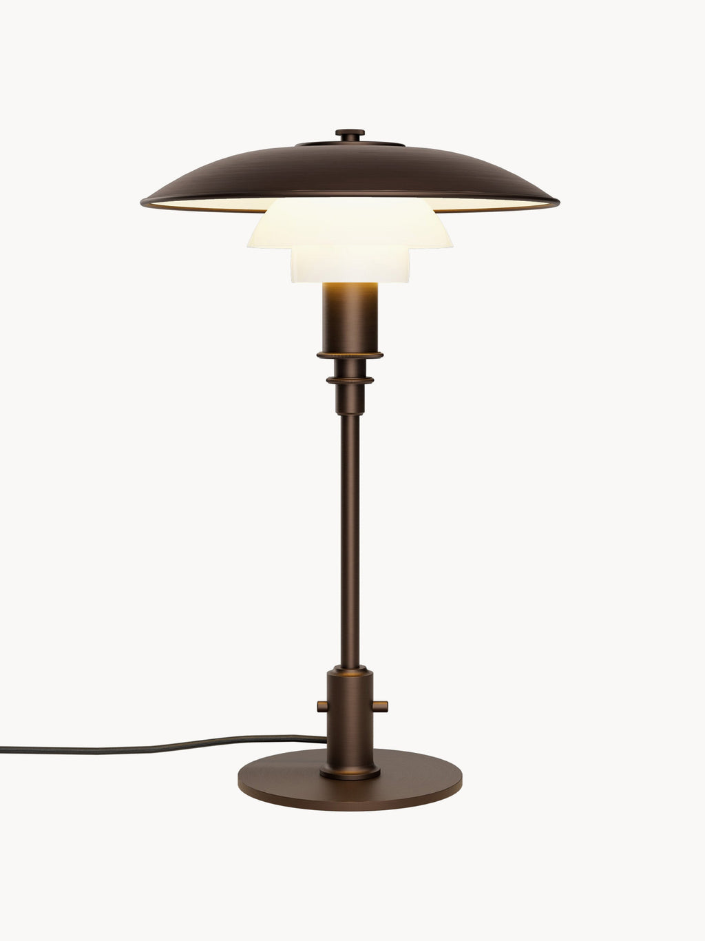 Petite lampe à poser PH 3/2 - Blanc, laiton