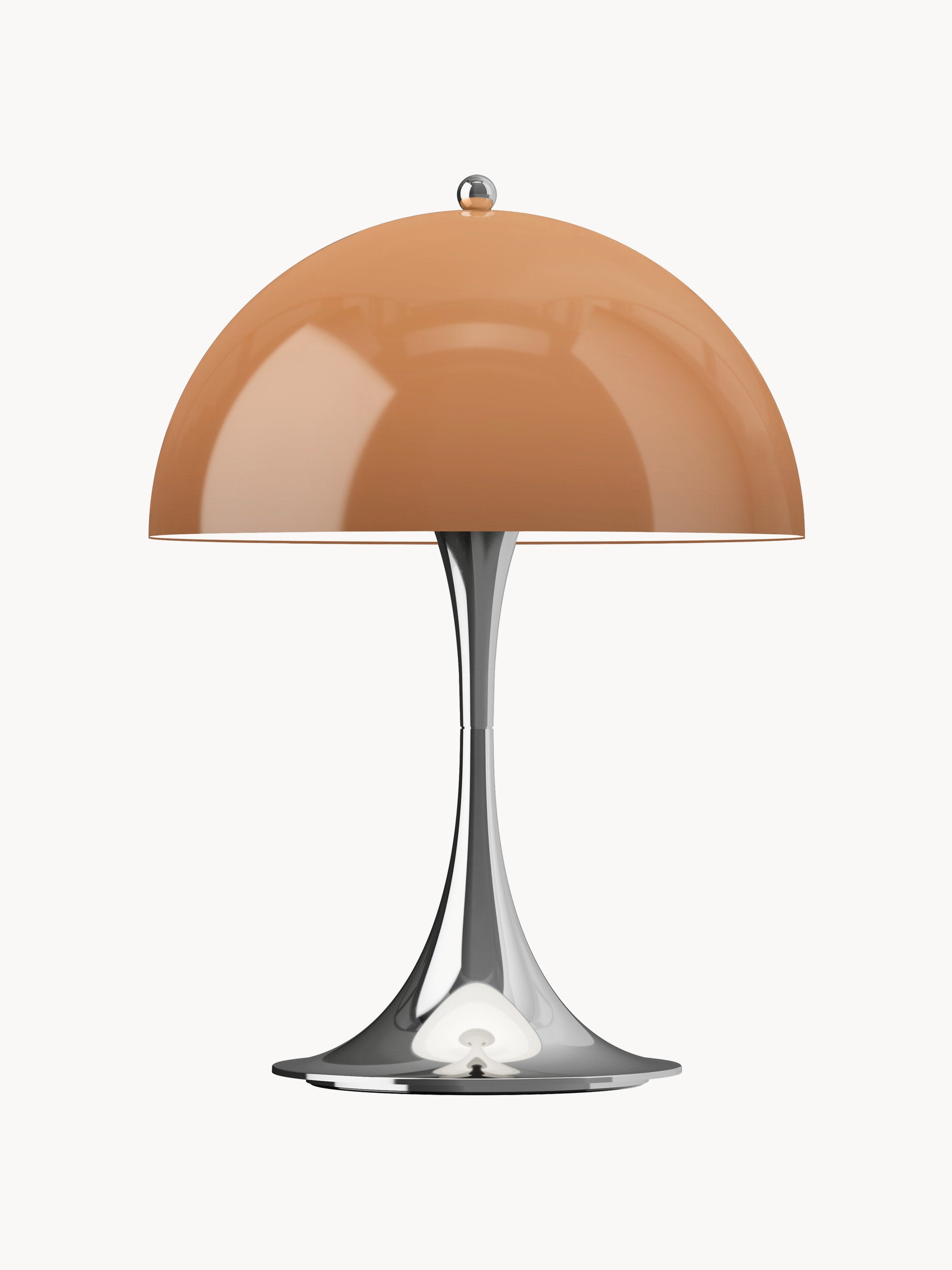 Lampe à poser LED portable à intensité variable Kasper, design Verner Panton - Brun, argenté