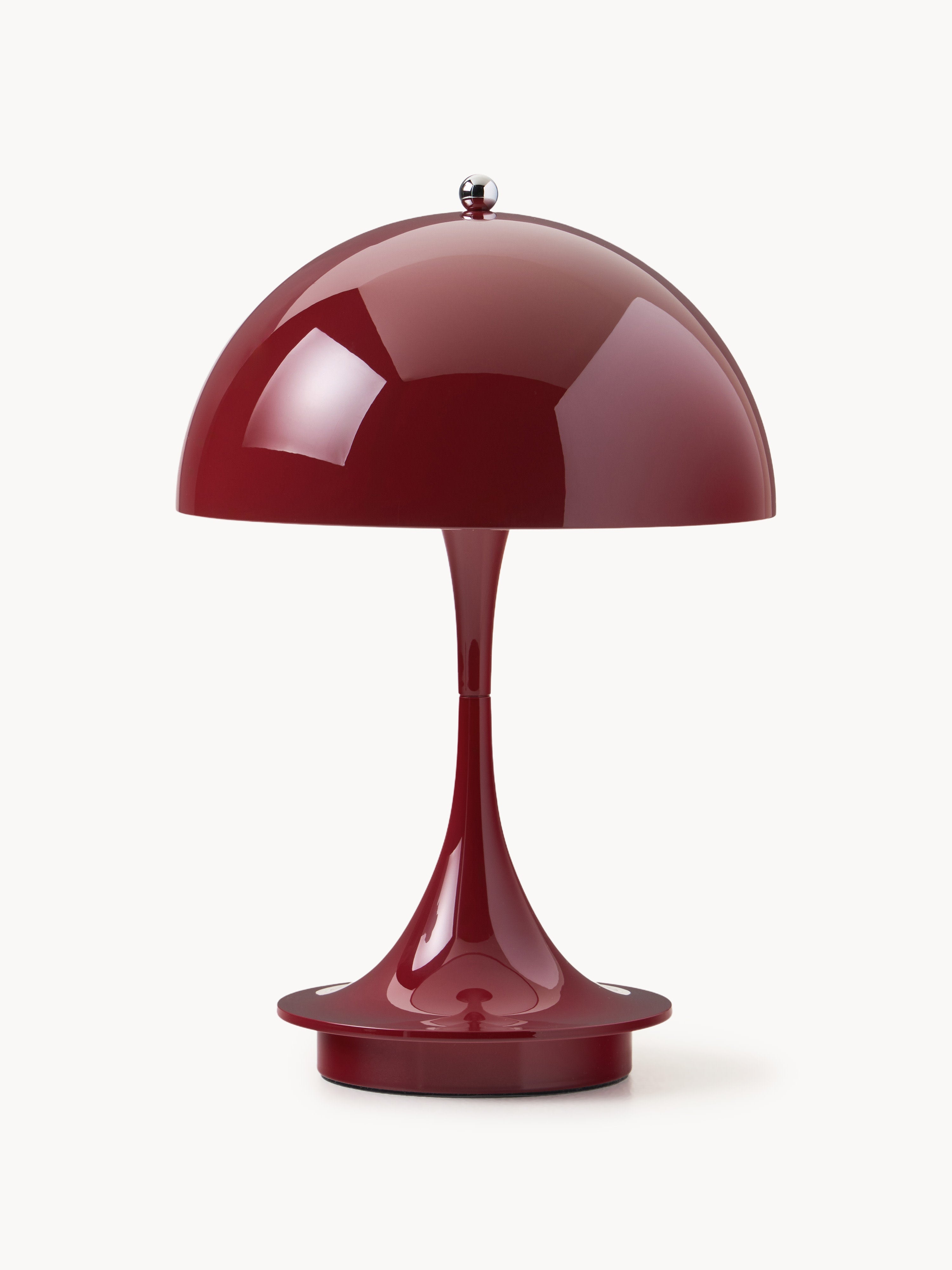 Lampe à poser LED portable à intensité variable Reiulf, design Verner Panton - Bordeaux, plastique