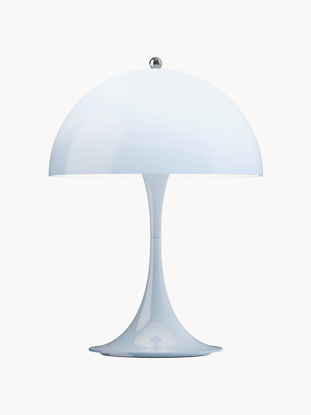 Lampe à poser LED portable à intensité variable Kasper, design Verner Panton - Verre acrylique bleu ciel