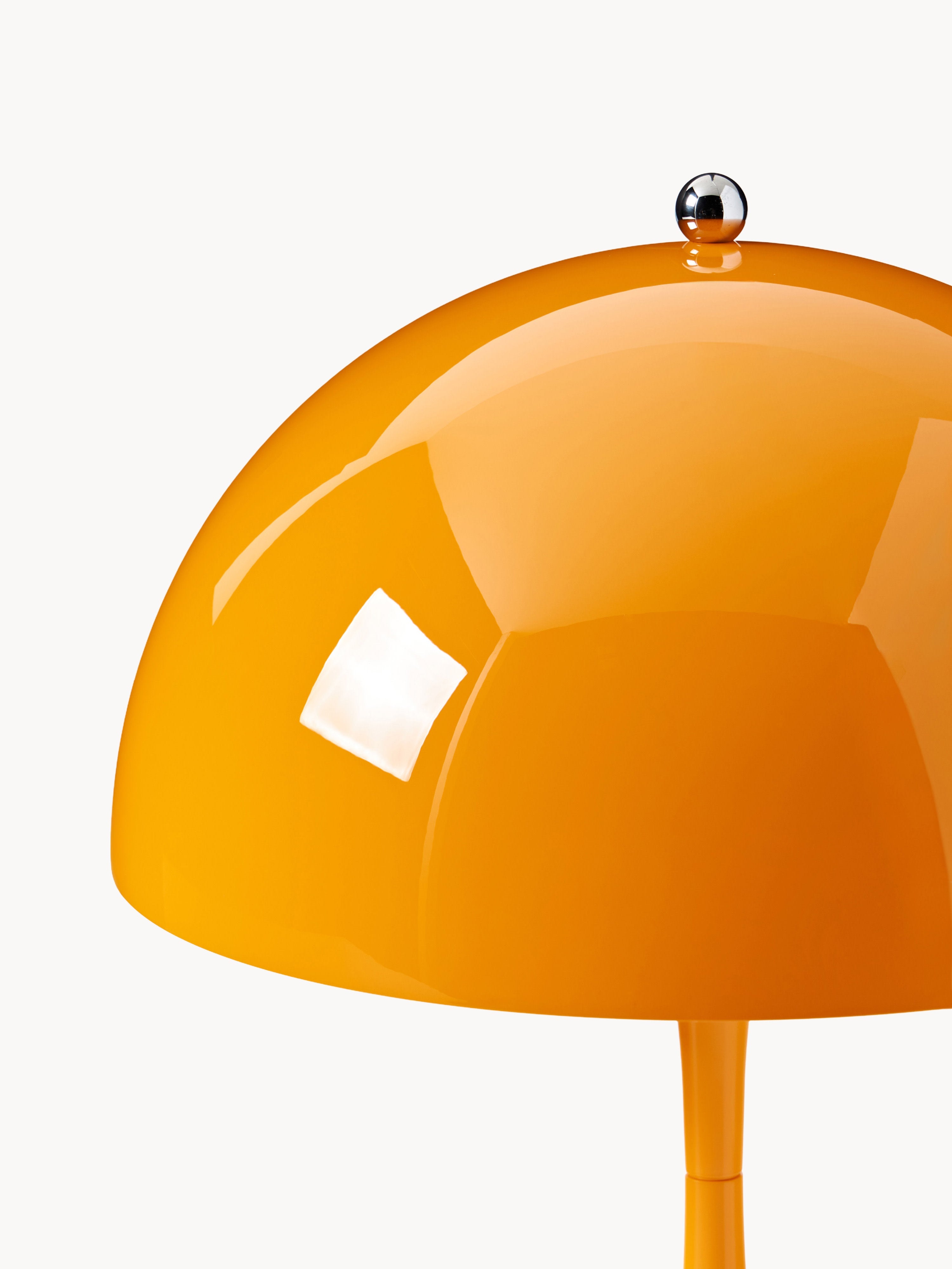 Lampe à poser LED portable à intensité variable Kasper, design Verner Panton - Orange, plastique