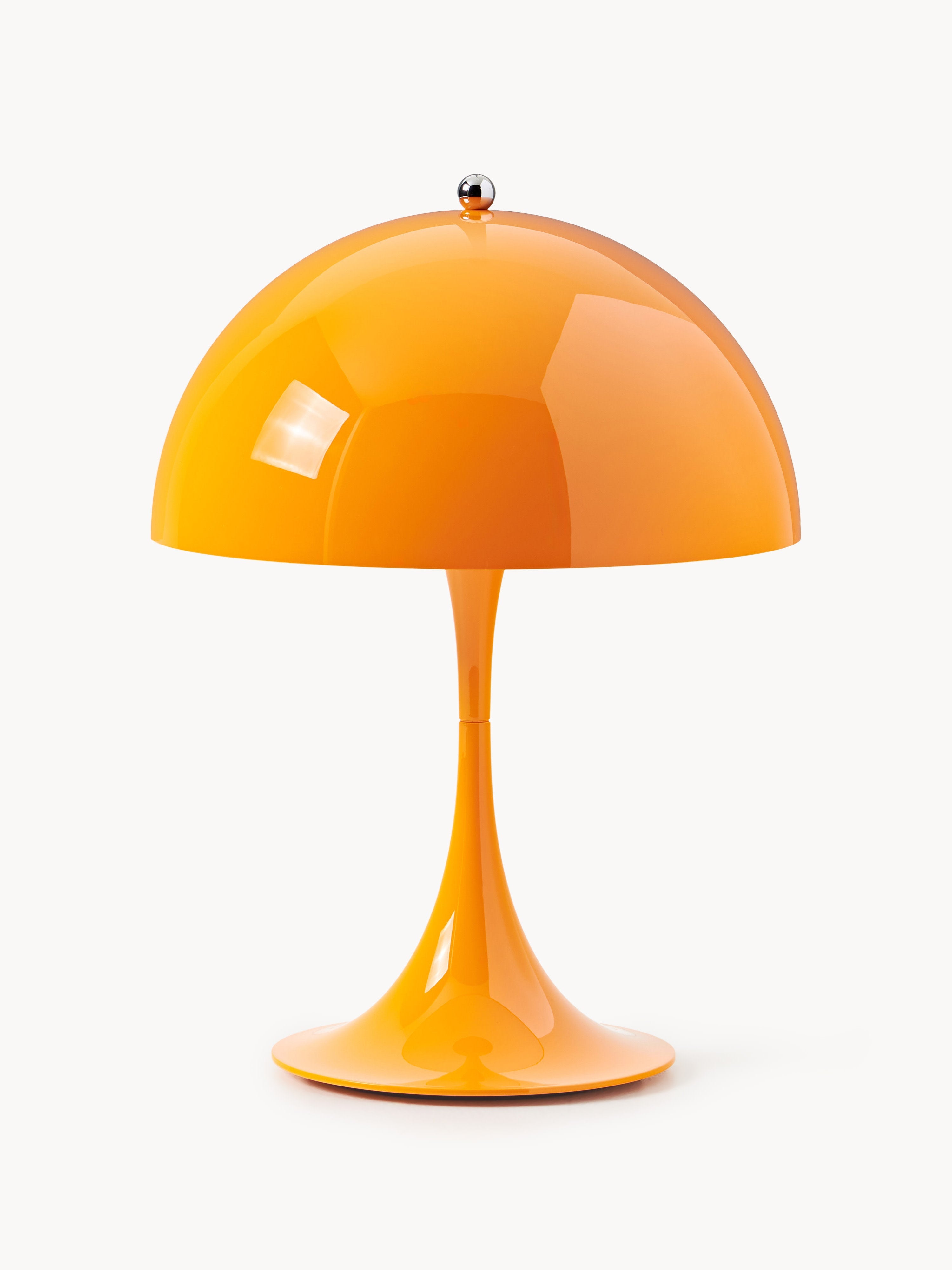 Lampe à poser LED portable à intensité variable Kasper, design Verner Panton - Orange, plastique