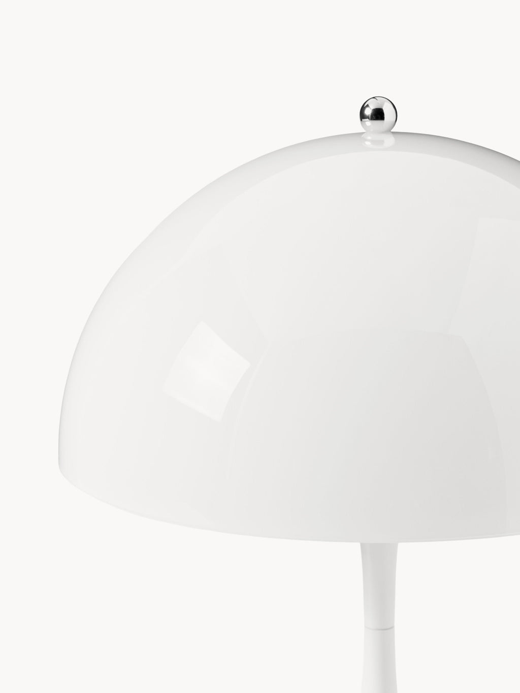 Lampe à poser LED portable à intensité variable Kasper, design Verner Panton - Verre acrylique blanc