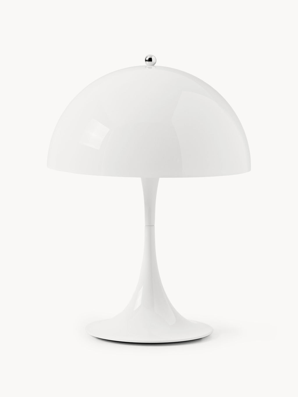 Lampe à poser LED portable à intensité variable Kasper, design Verner Panton - Verre acrylique blanc