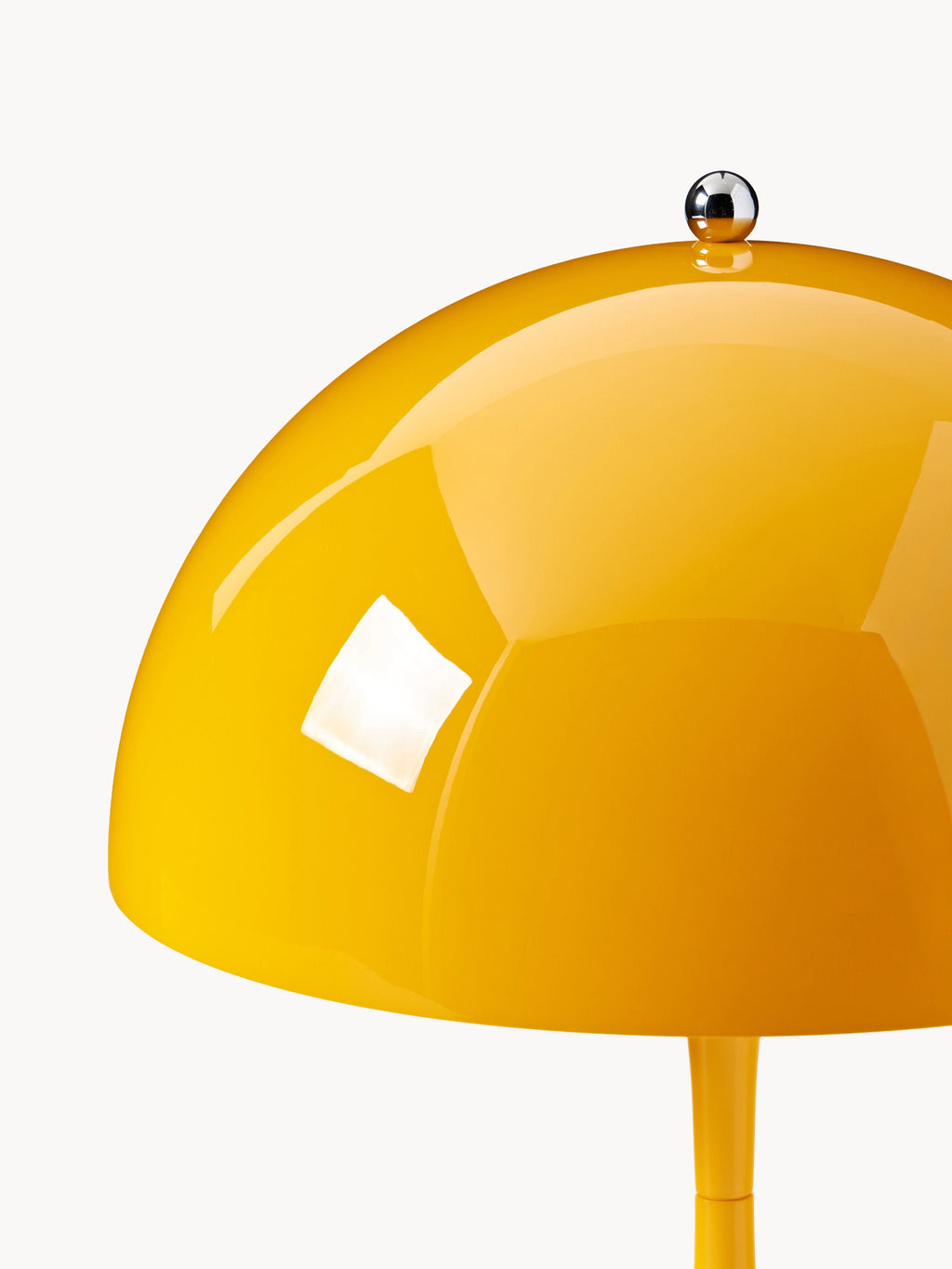 Lampe à poser LED portable à intensité variable Kasper, design Verner Panton - Plastique jaune soleil