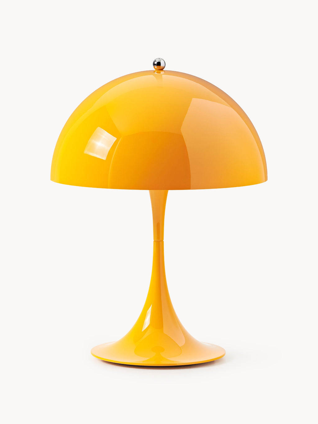 Lampe à poser LED portable à intensité variable Kasper, design Verner Panton - Plastique jaune soleil
