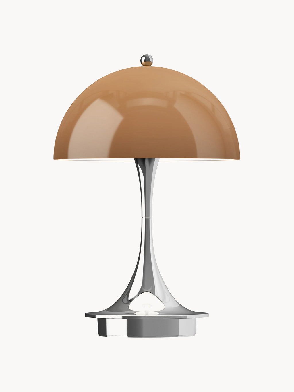 Lampe à poser LED portable à intensité variable Reiulf, design Verner Panton - Brun, argenté