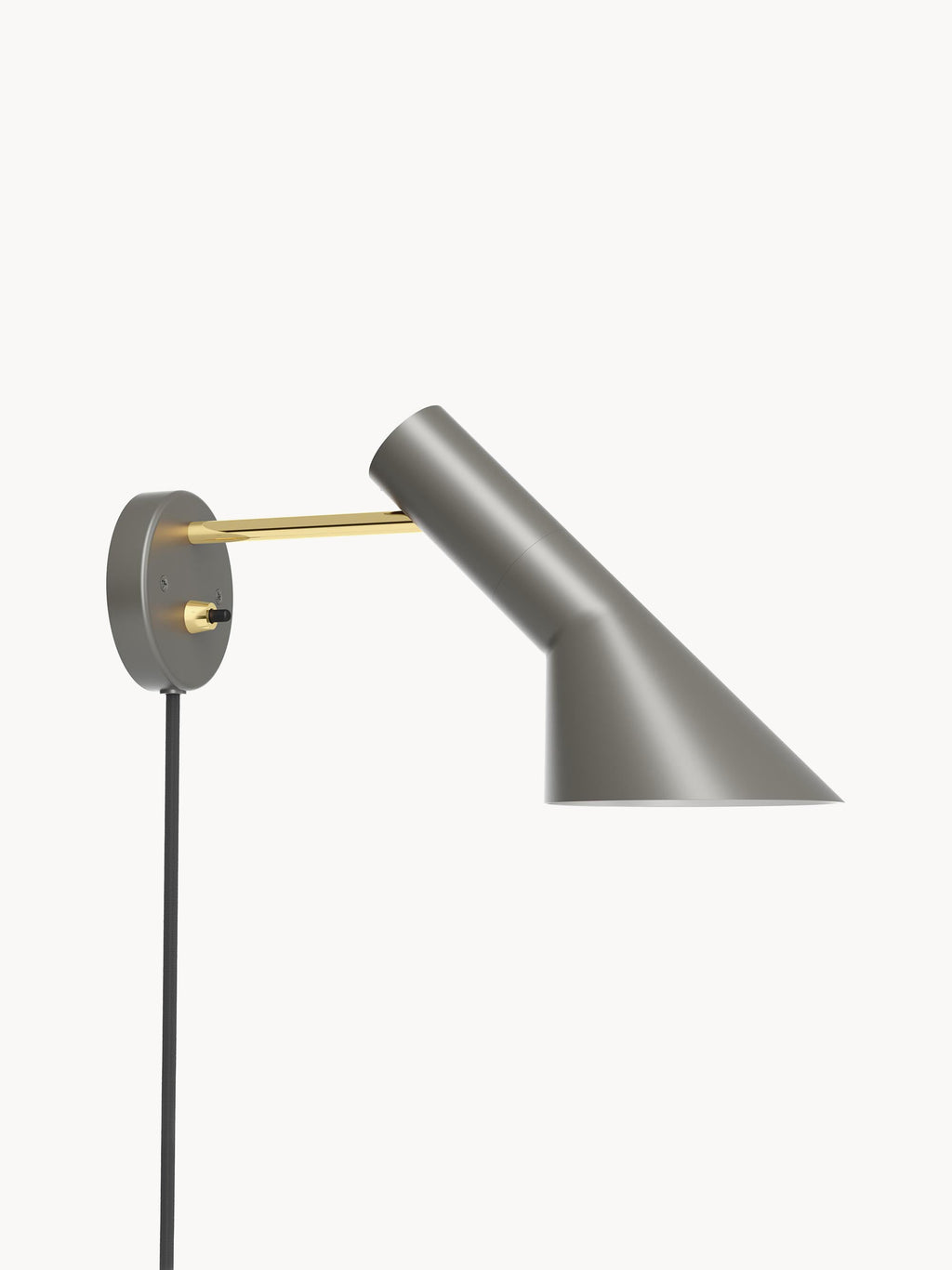 Applique murale à brancher Hannes - Gris, laiton