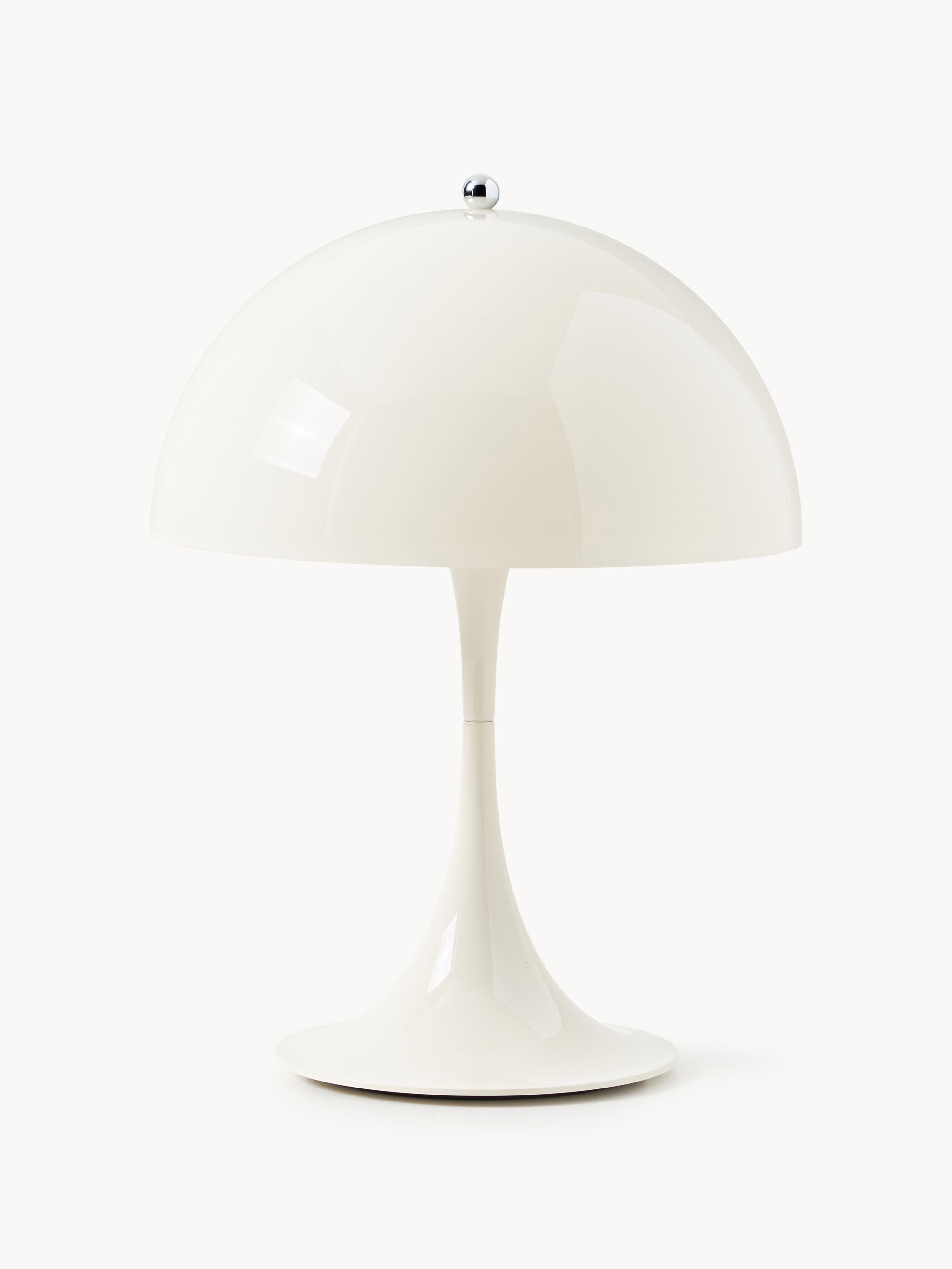 Lampe à poser LED portable à intensité variable Kasper, design Verner Panton - Verre acrylique beige clair