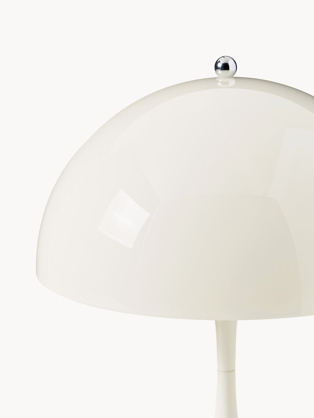 Lampe à poser LED portable à intensité variable Kasper, design Verner Panton - Verre acrylique beige clair