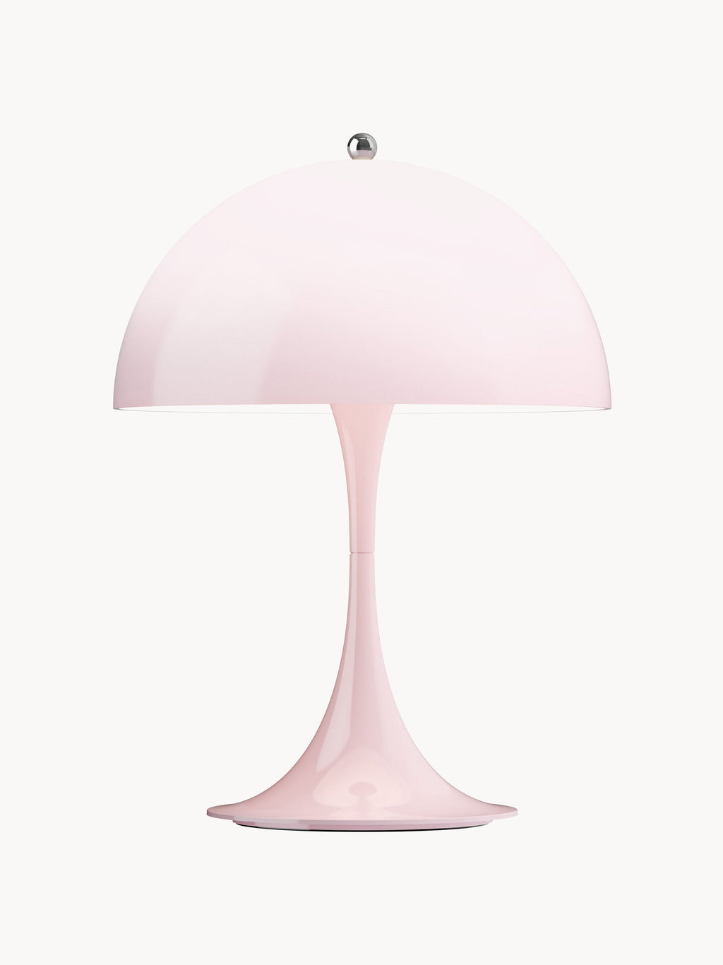 Lampe à poser LED portable à intensité variable Kasper, design Verner Panton - Verre acrylique rose pâle