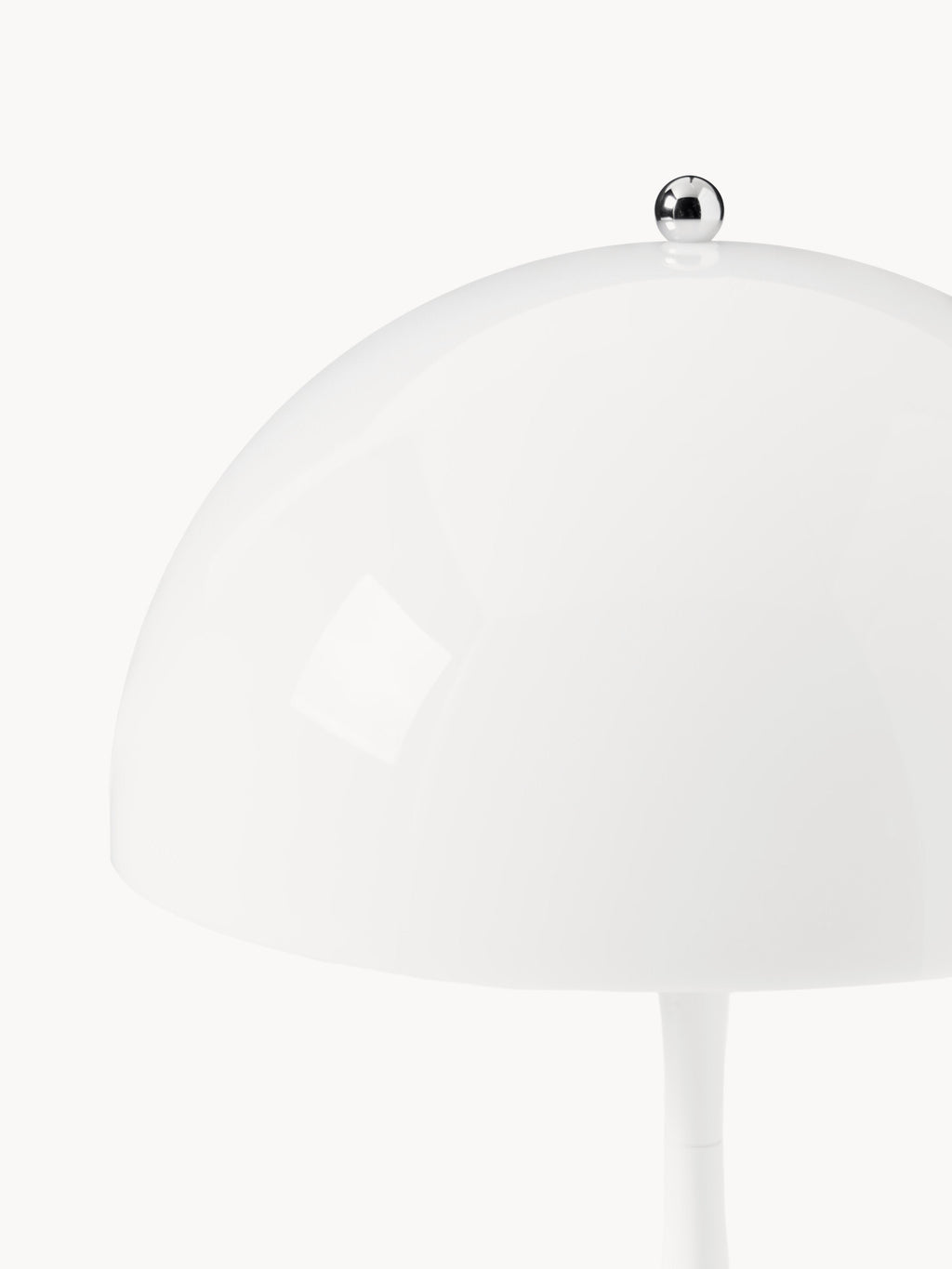 Lampe à poser Aslak, design Verner Panton - Verre acrylique blanc