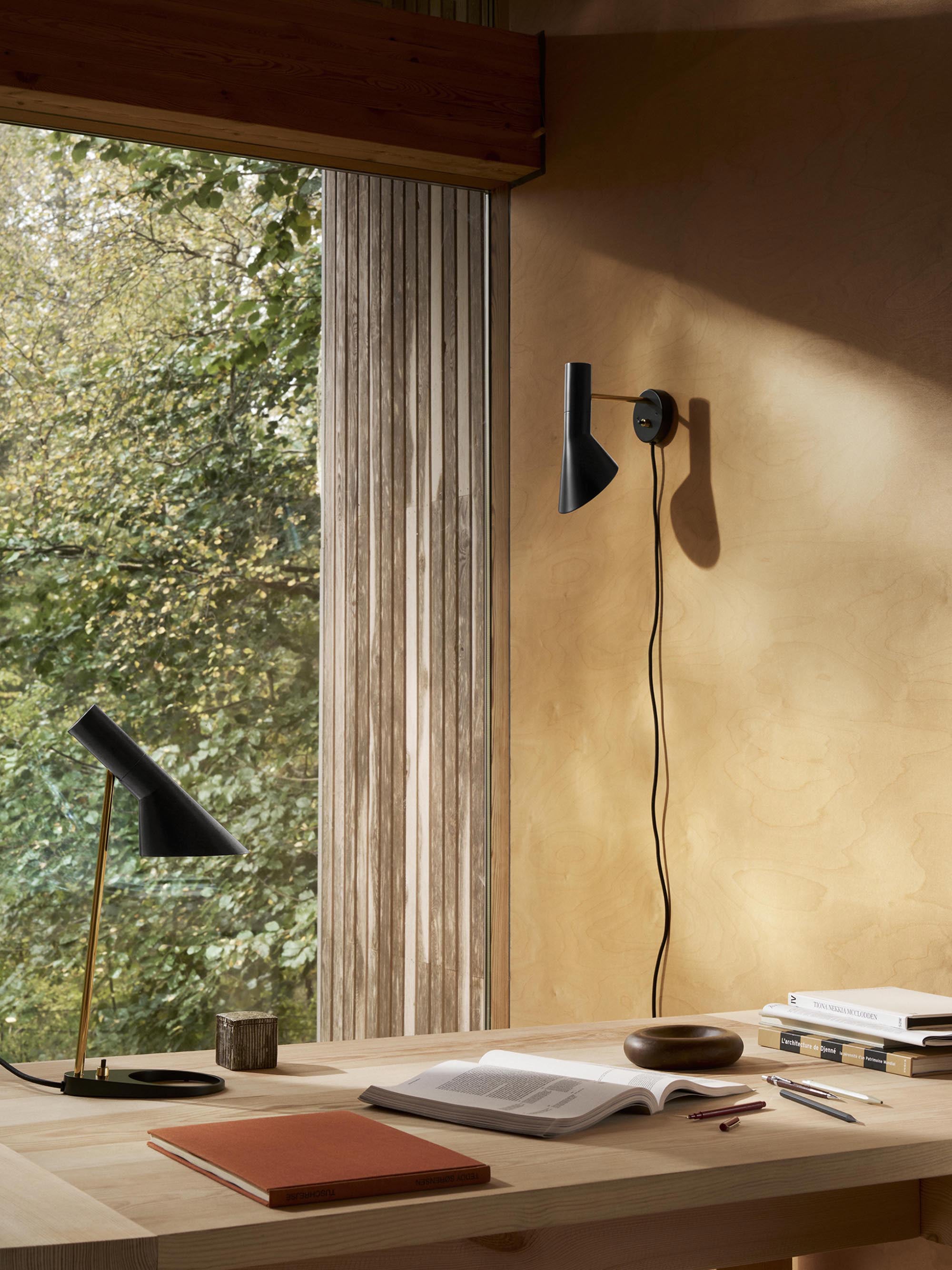 Lampe à poser Hannes - Noir, laiton
