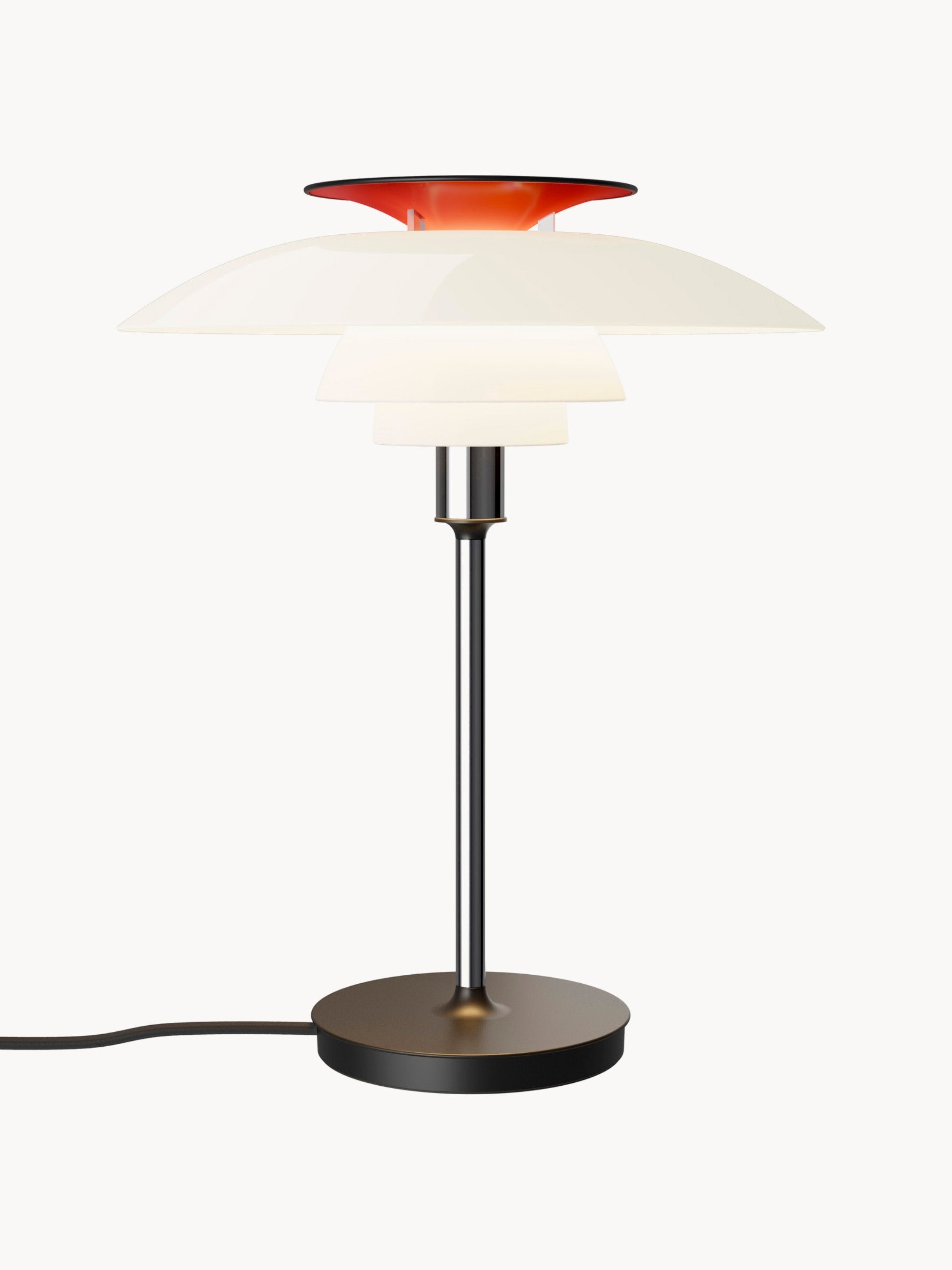 Lampe à poser Banks - Blanc, argenté, rouge, noir