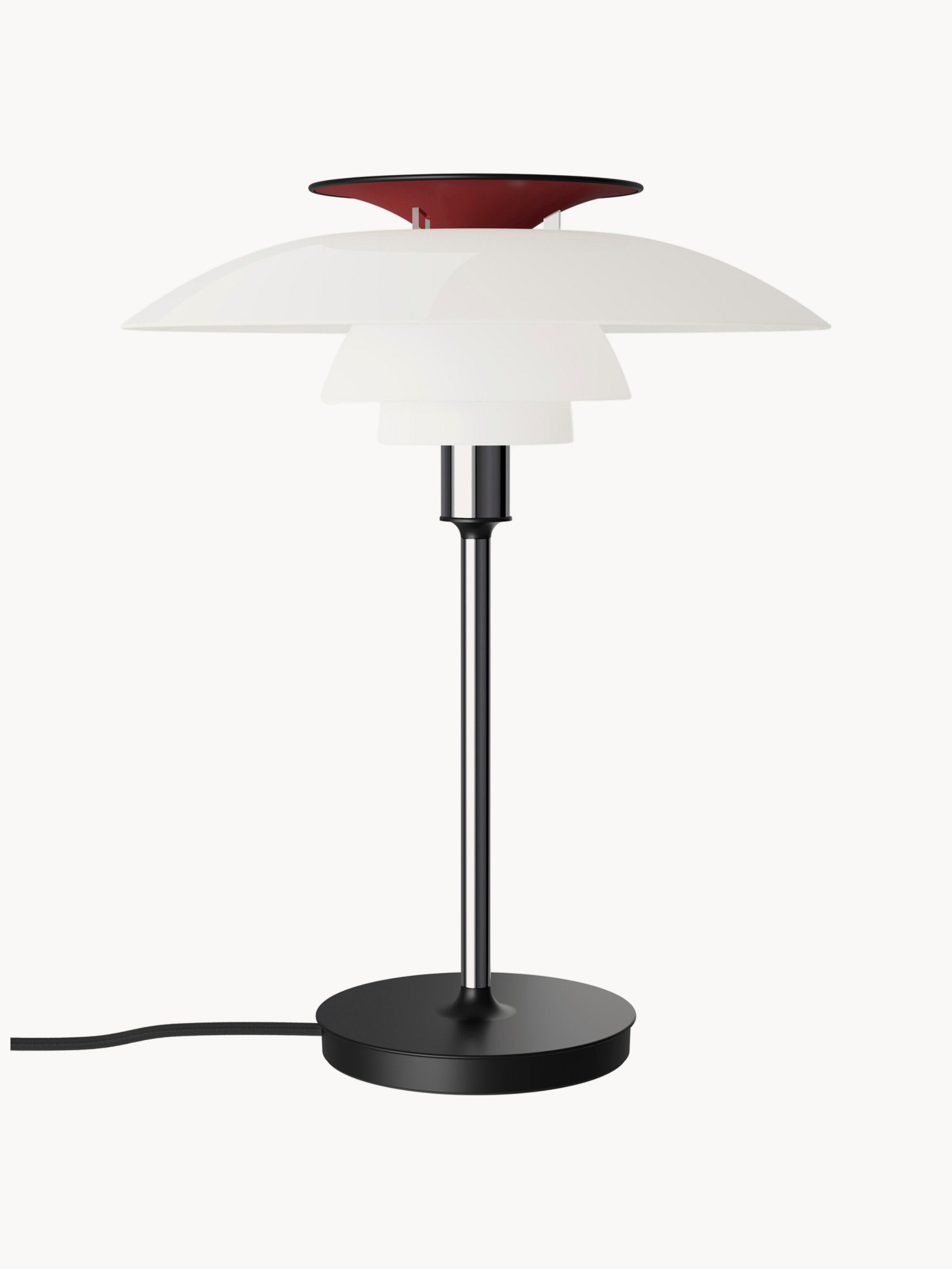 Lampe à poser Banks - Blanc, argenté, rouge, noir