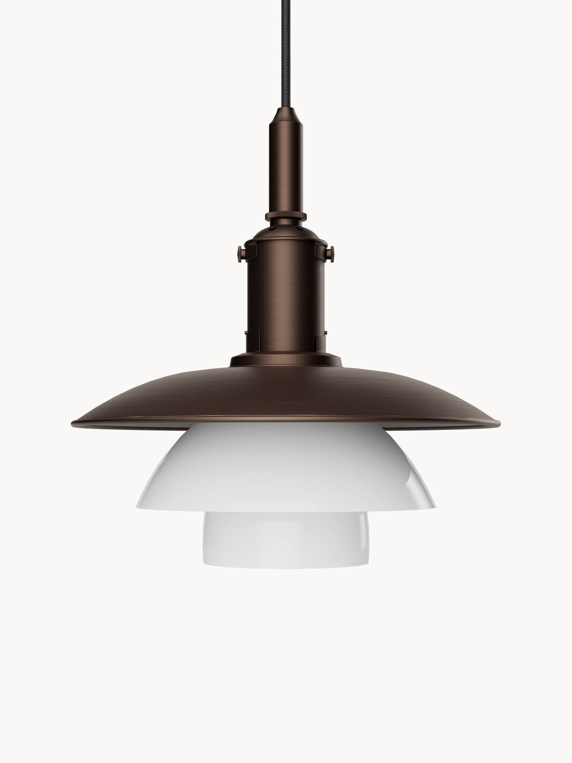 Petite suspension soufflée bouche PH 3/3 - Blanc, laiton