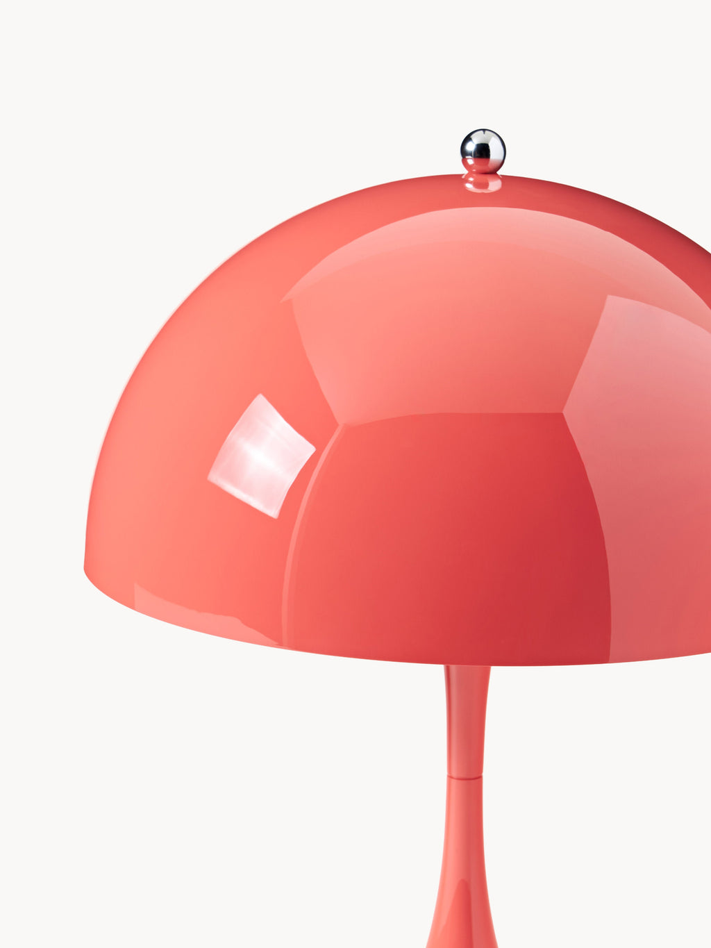 Lampe à poser LED portable à intensité variable Kasper, design Verner Panton - Corail en plastique