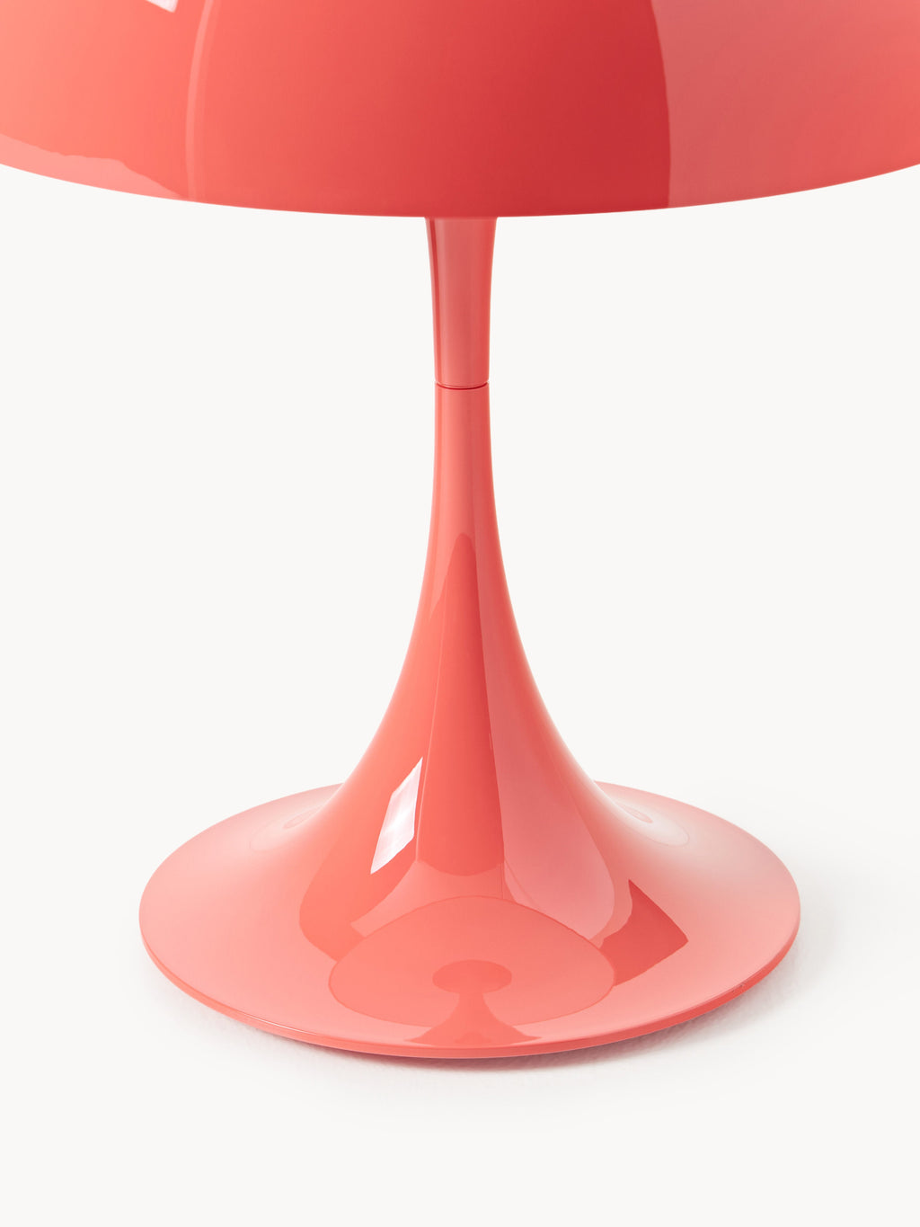 Lampe à poser LED portable à intensité variable Kasper, design Verner Panton - Corail en plastique