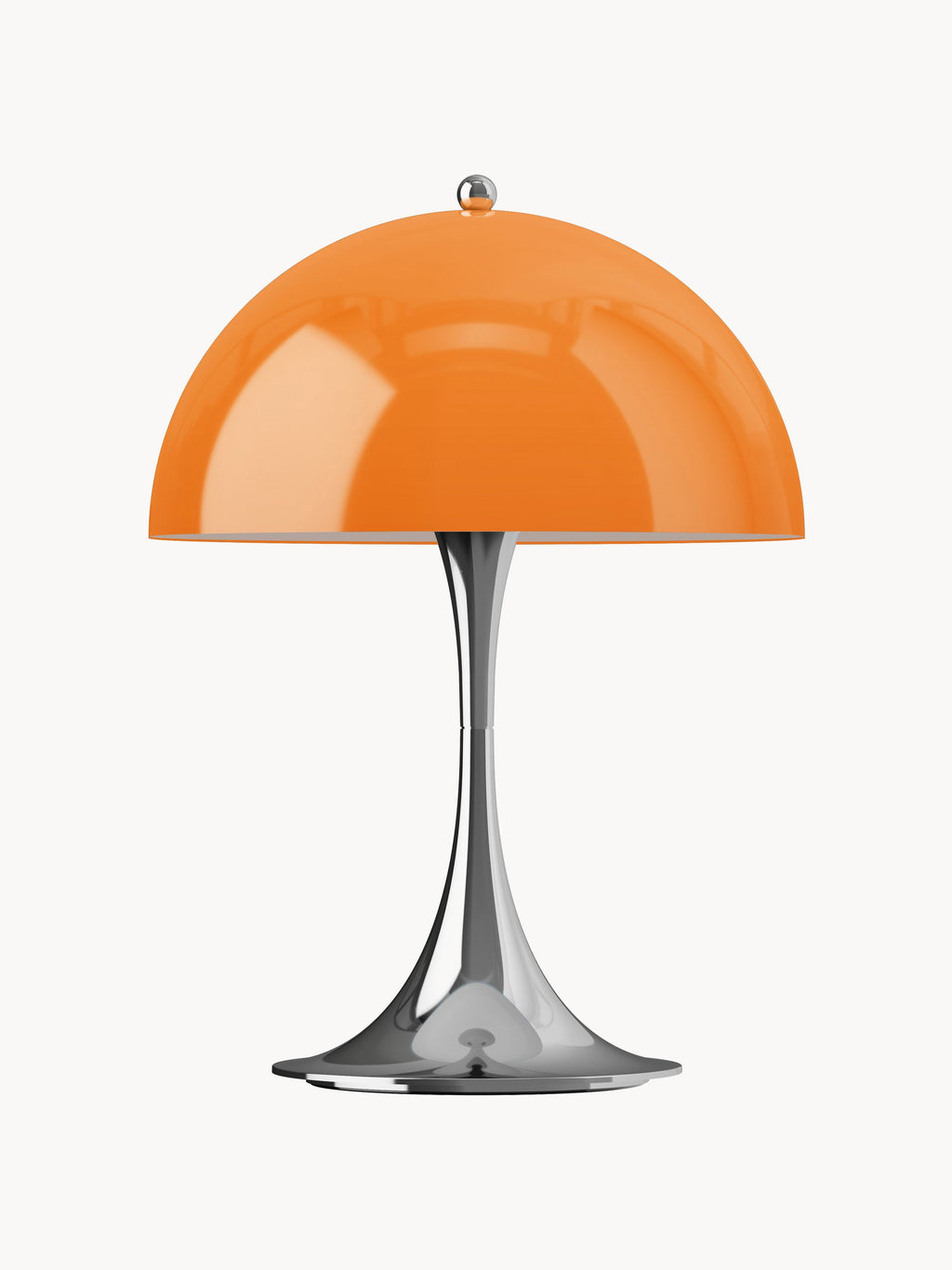 Lampe à poser LED portable à intensité variable Kasper, design Verner Panton - Orange, argenté