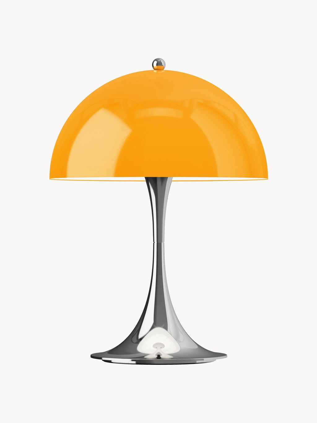 Lampe à poser LED portable à intensité variable Kasper, design Verner Panton - Orange, argenté