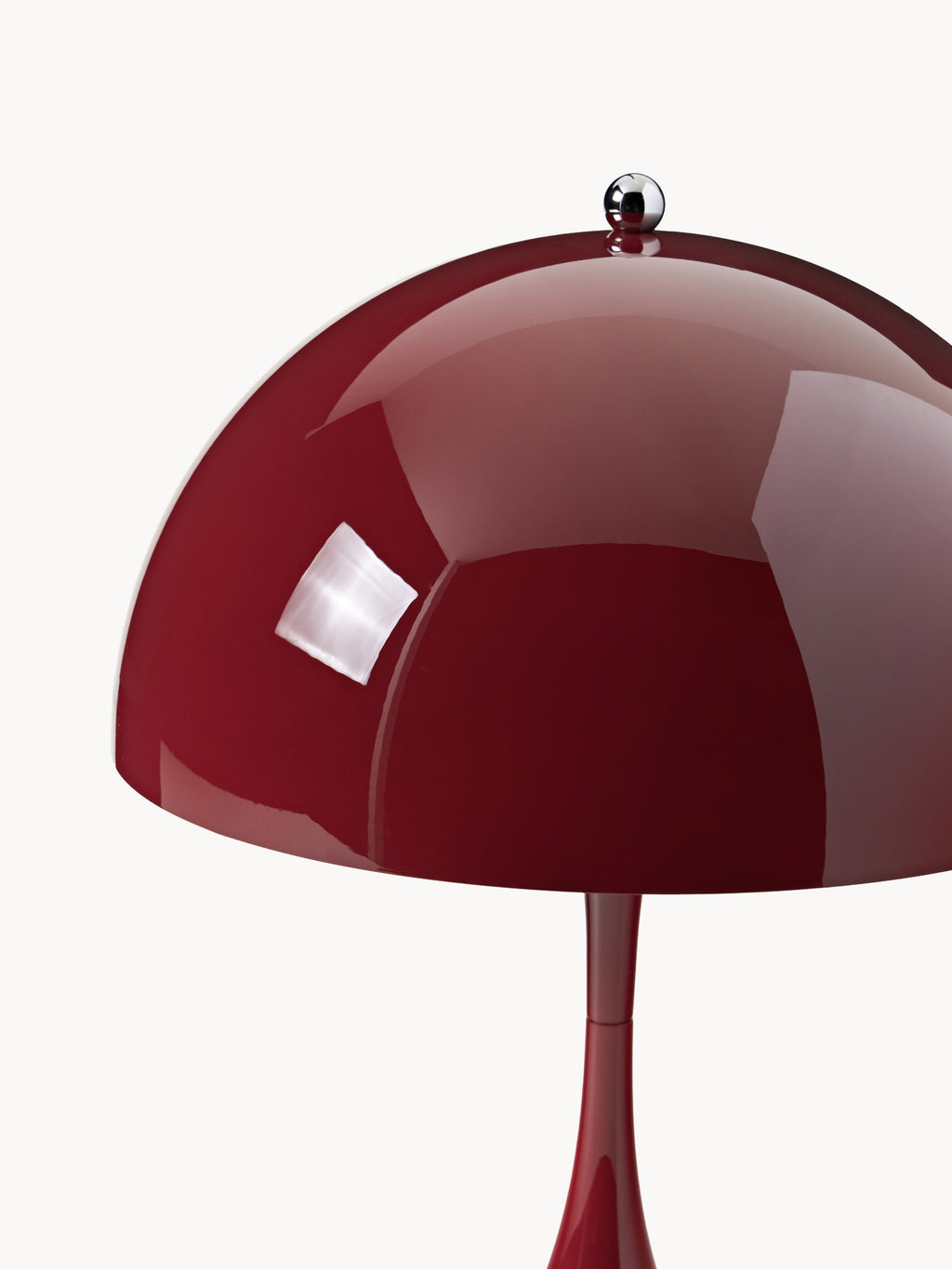 Lampe à poser LED portable à intensité variable Kasper, design Verner Panton - Bordeaux, plastique