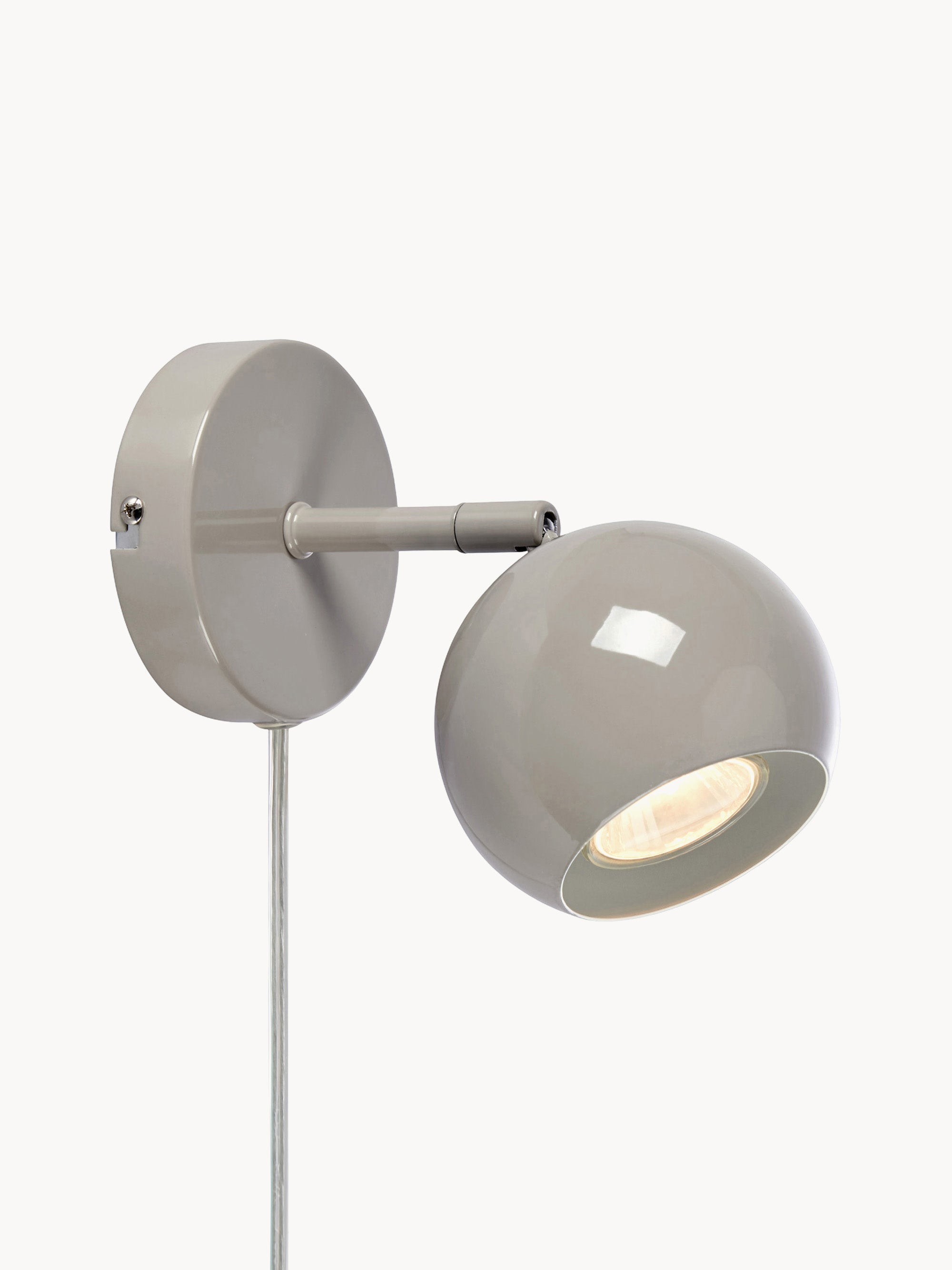 Applique murale à brancher Nino - Gris fumé