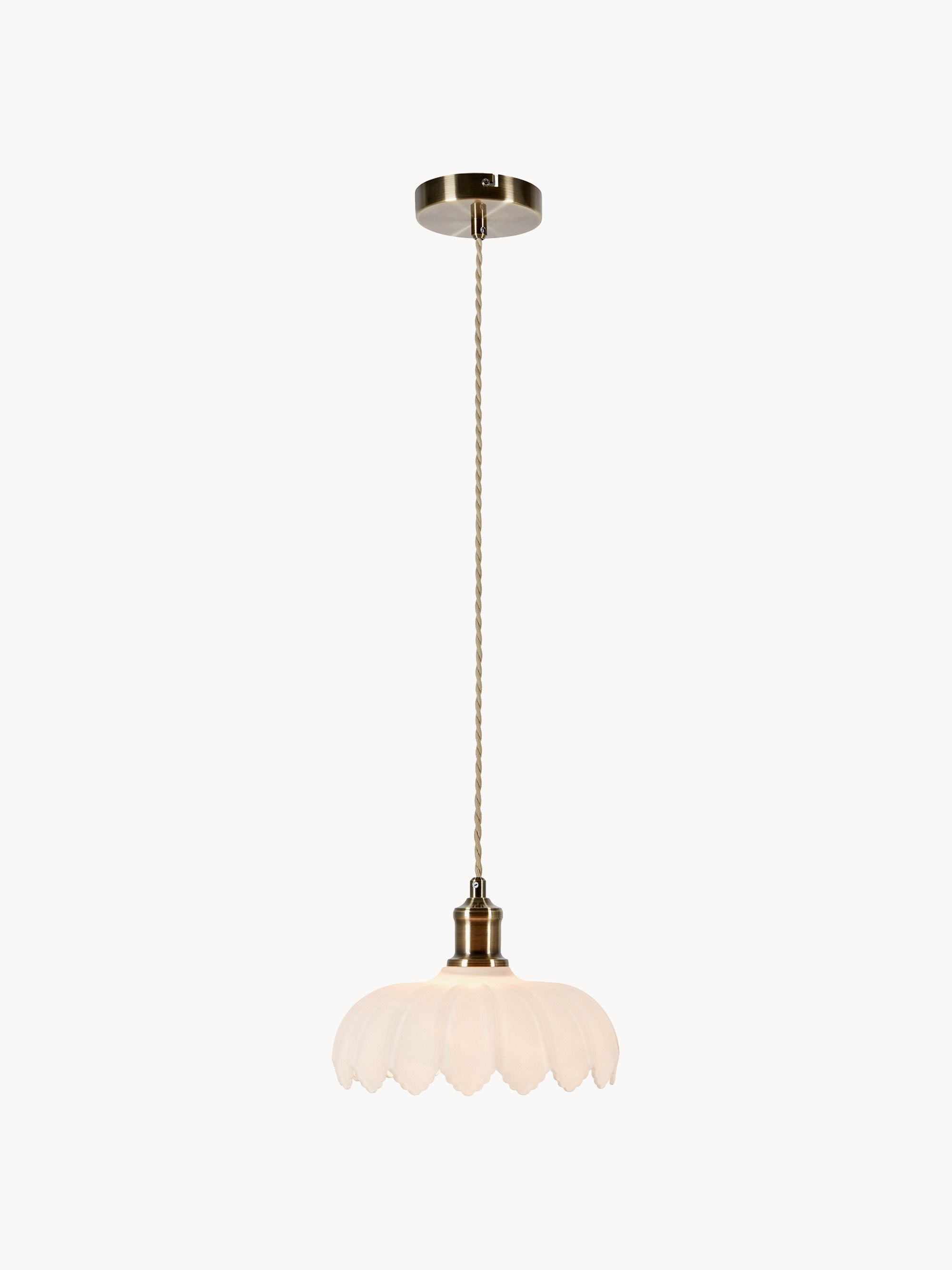 Petite suspension Quinlan - Doré, blanc