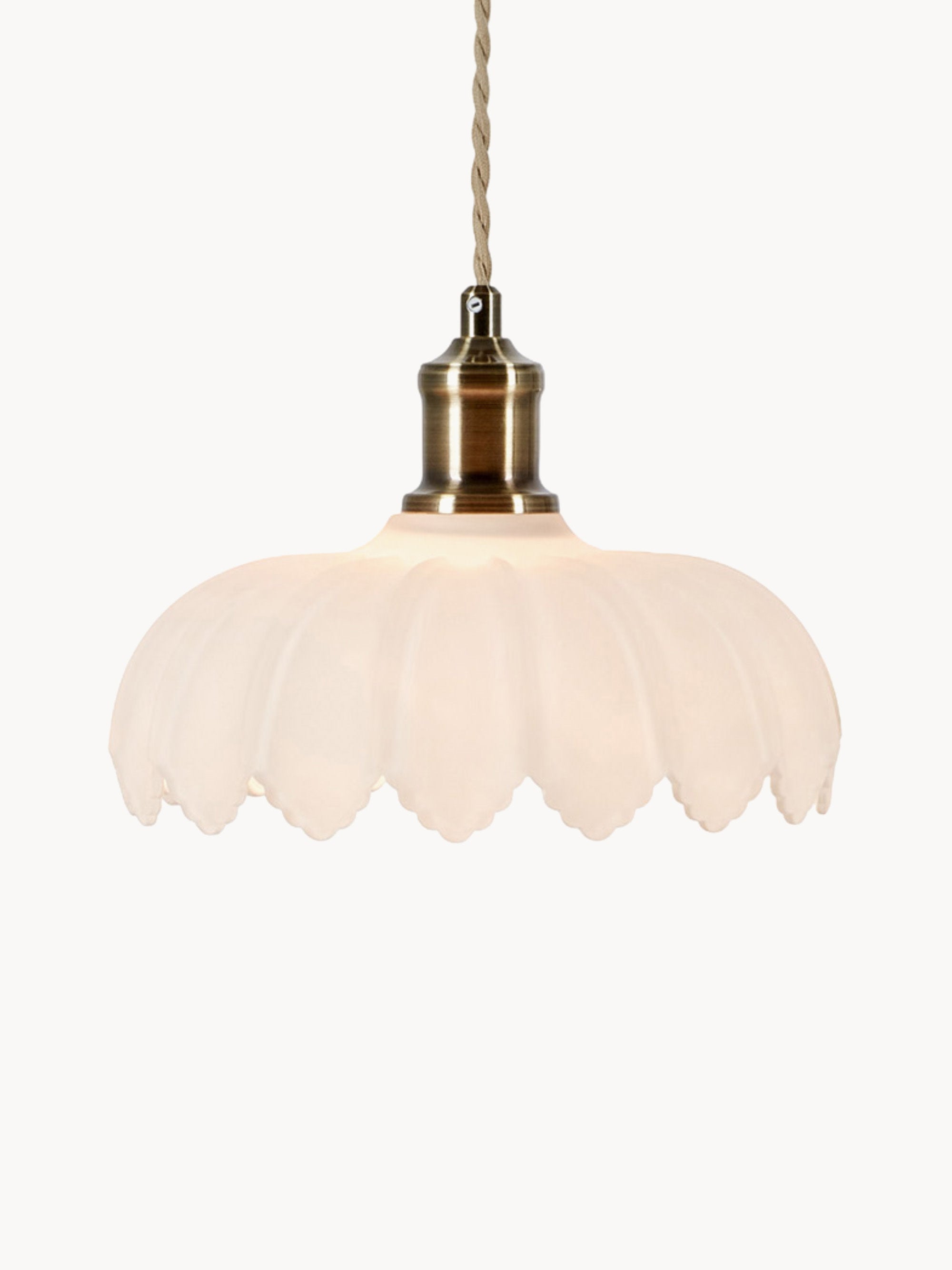 Petite suspension Quinlan - Doré, blanc