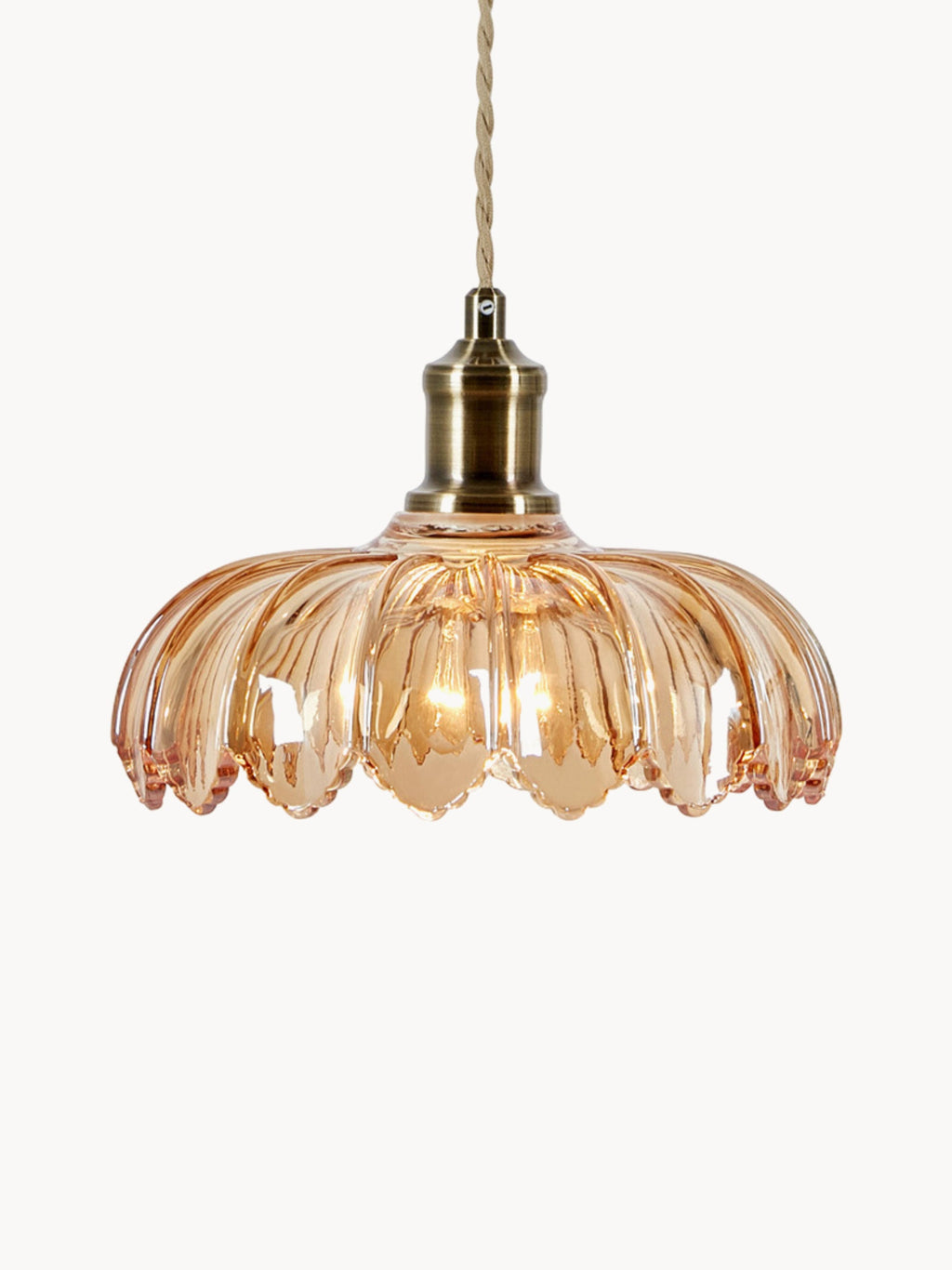 Petite suspension Quinlan - Doré, orange