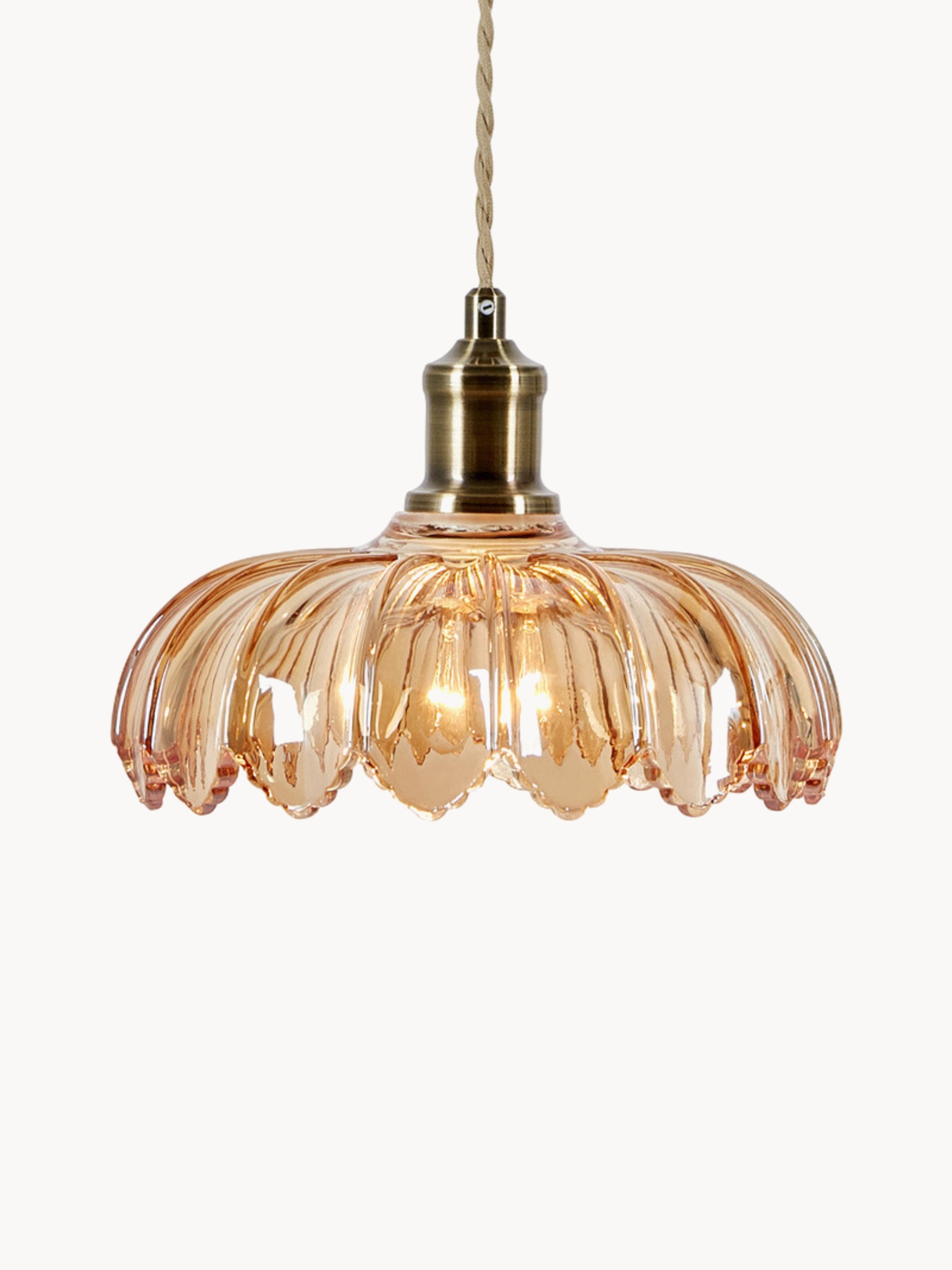 Petite suspension Quinlan - Doré, orange
