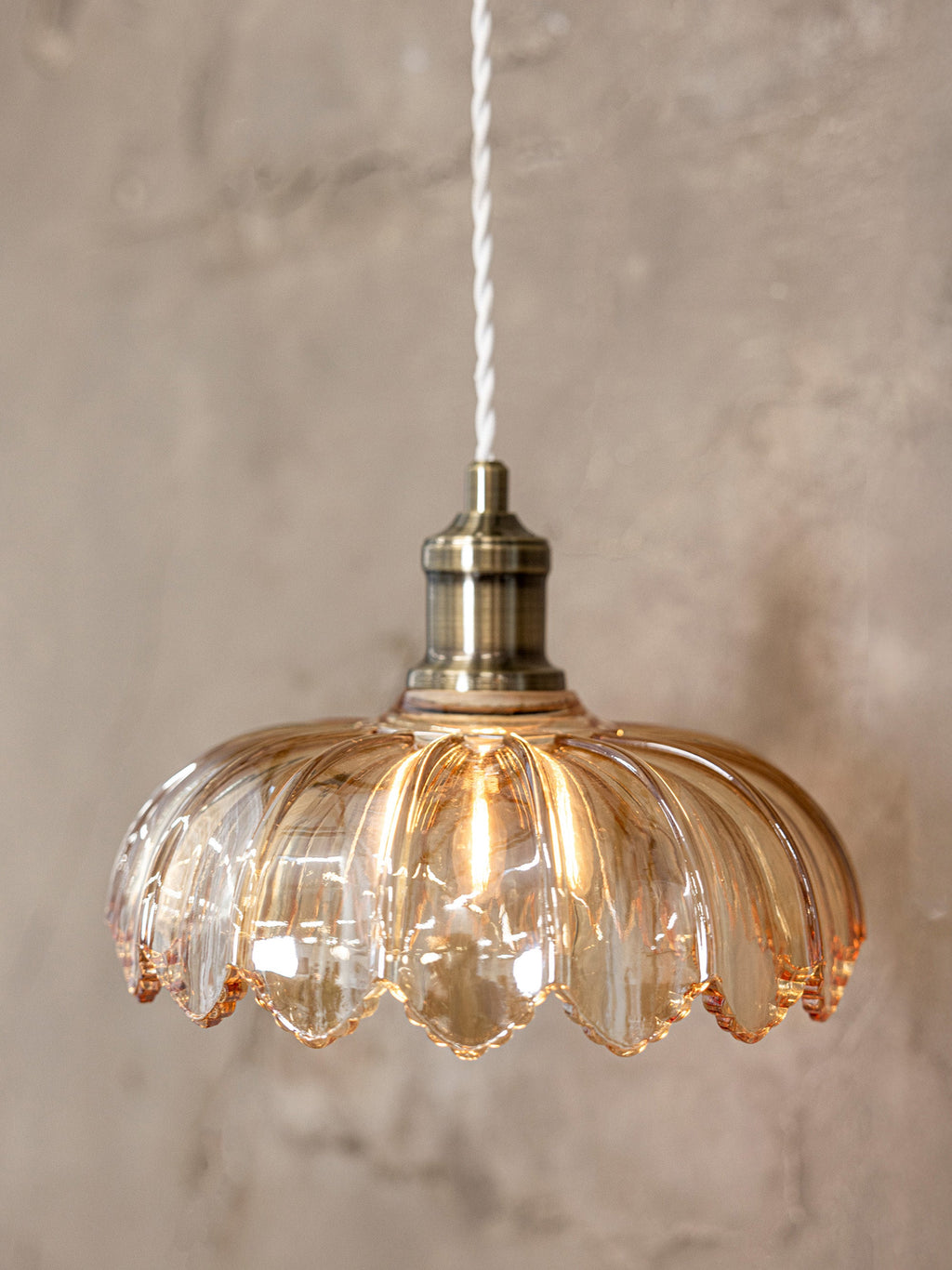 Petite suspension Quinlan - Doré, orange