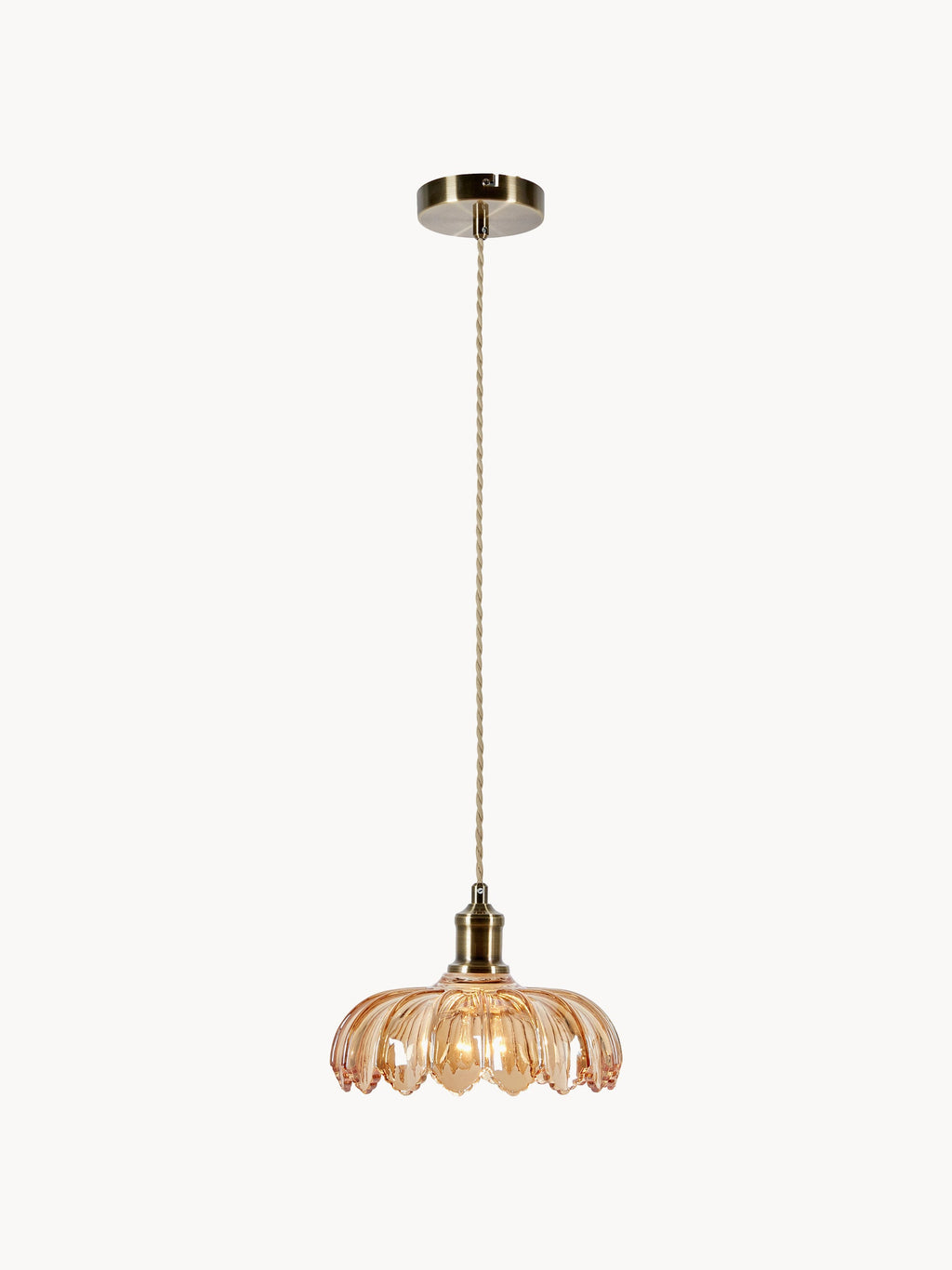 Petite suspension Quinlan - Doré, orange