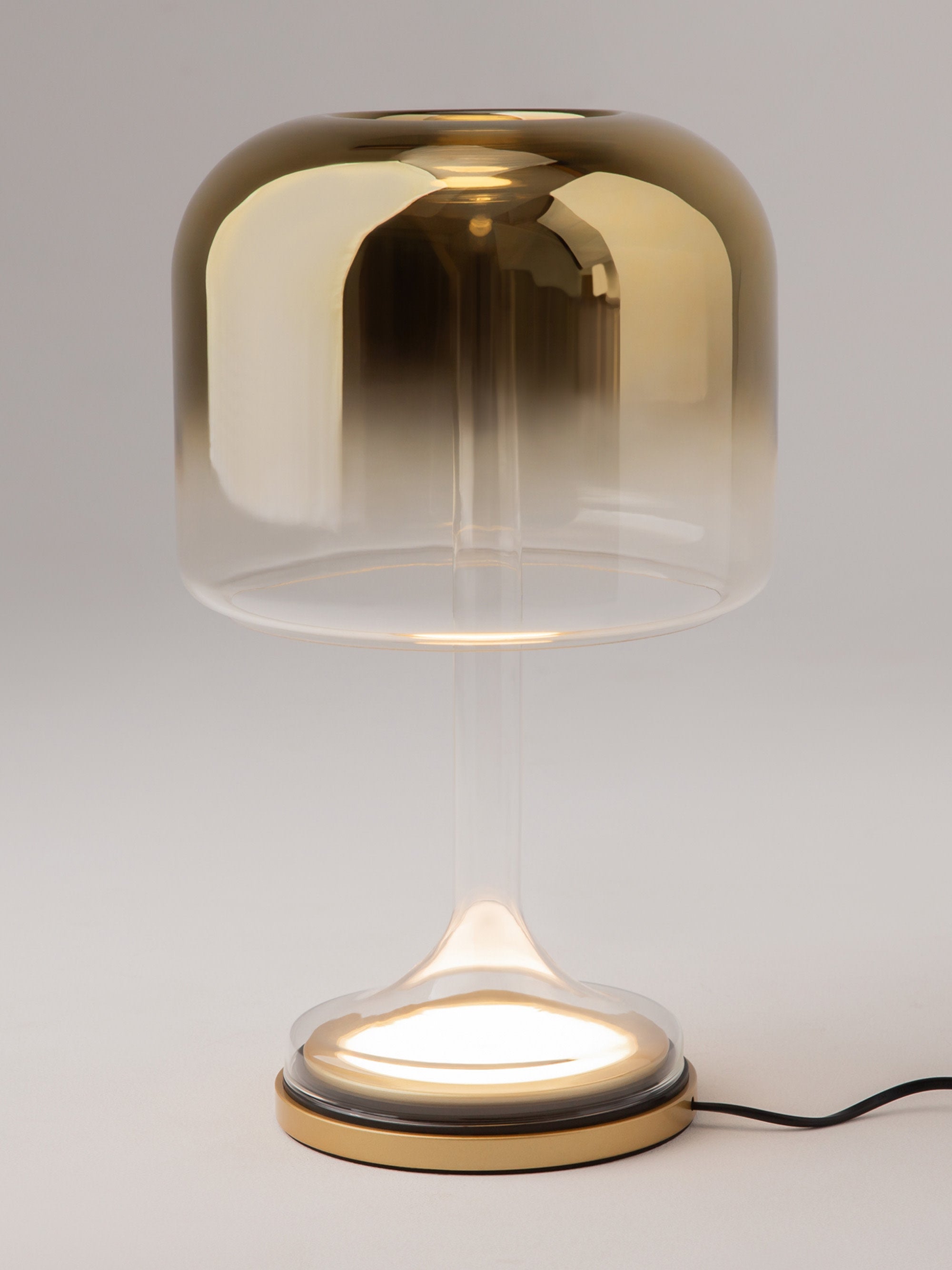 Petite lampe à poser LED Peter, intensité ajustable - Doré, transparent