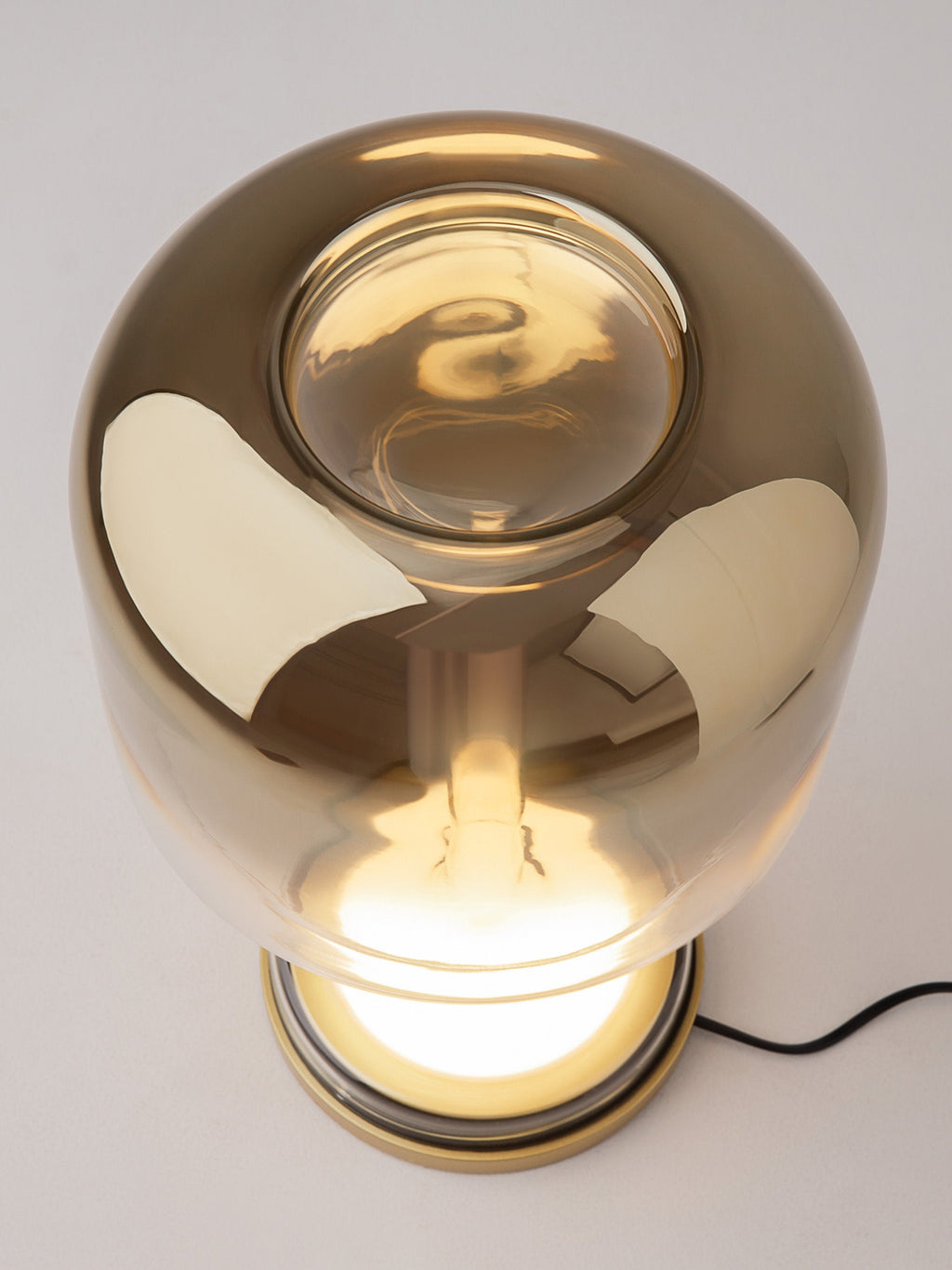 Petite lampe à poser LED Peter, intensité ajustable - Doré, transparent