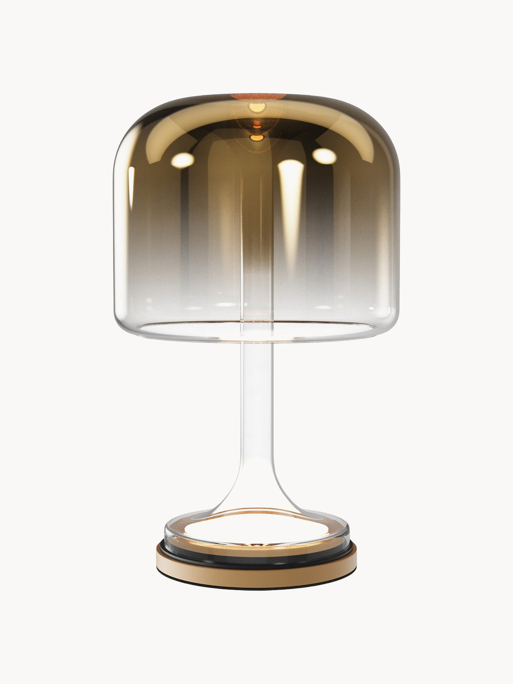 Petite lampe à poser LED Peter, intensité ajustable - Doré, transparent