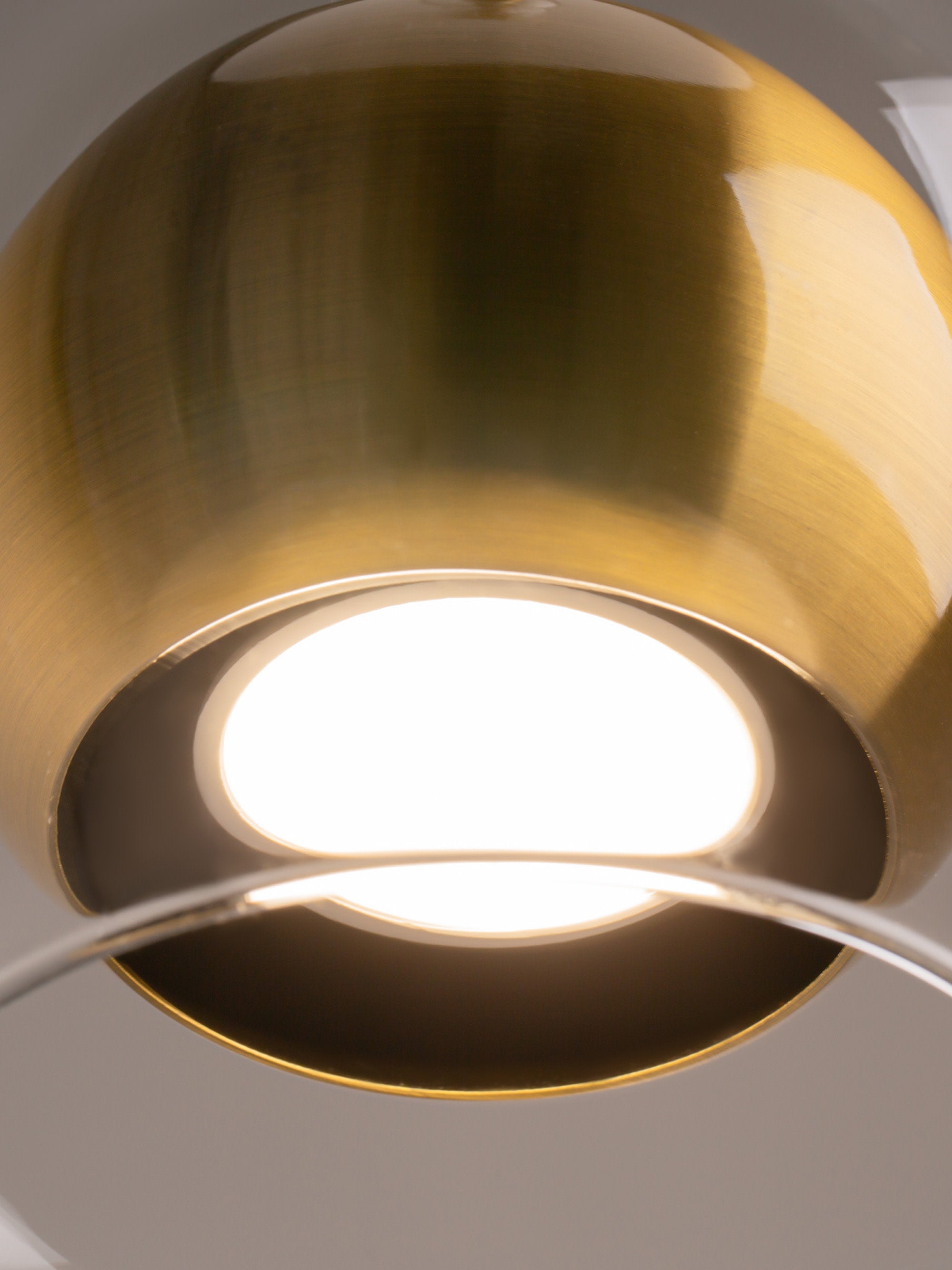 Petite suspension Clyde - Doré, transparent