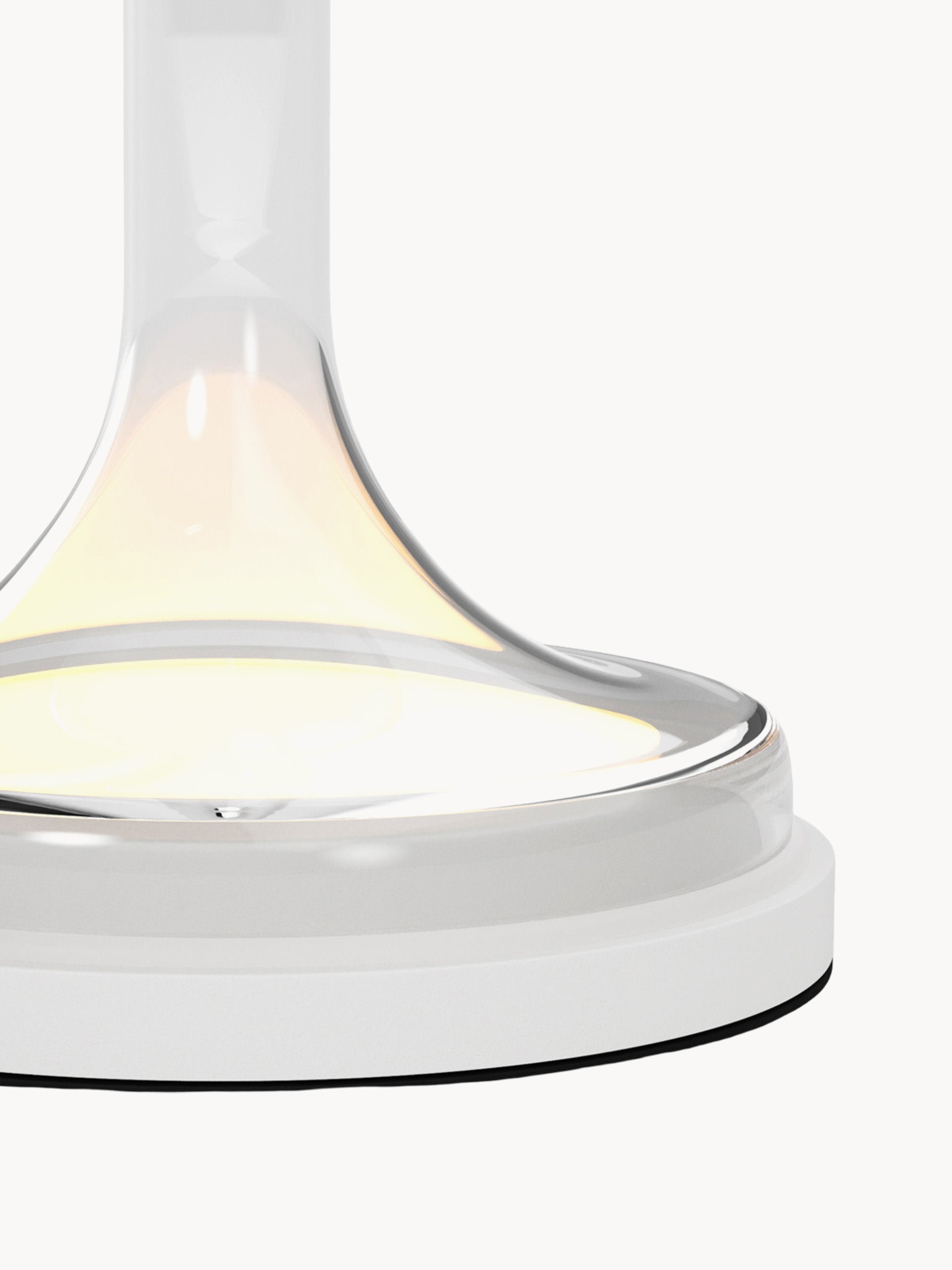 Petite lampe à poser LED Peter, intensité ajustable - Blanc, transparent