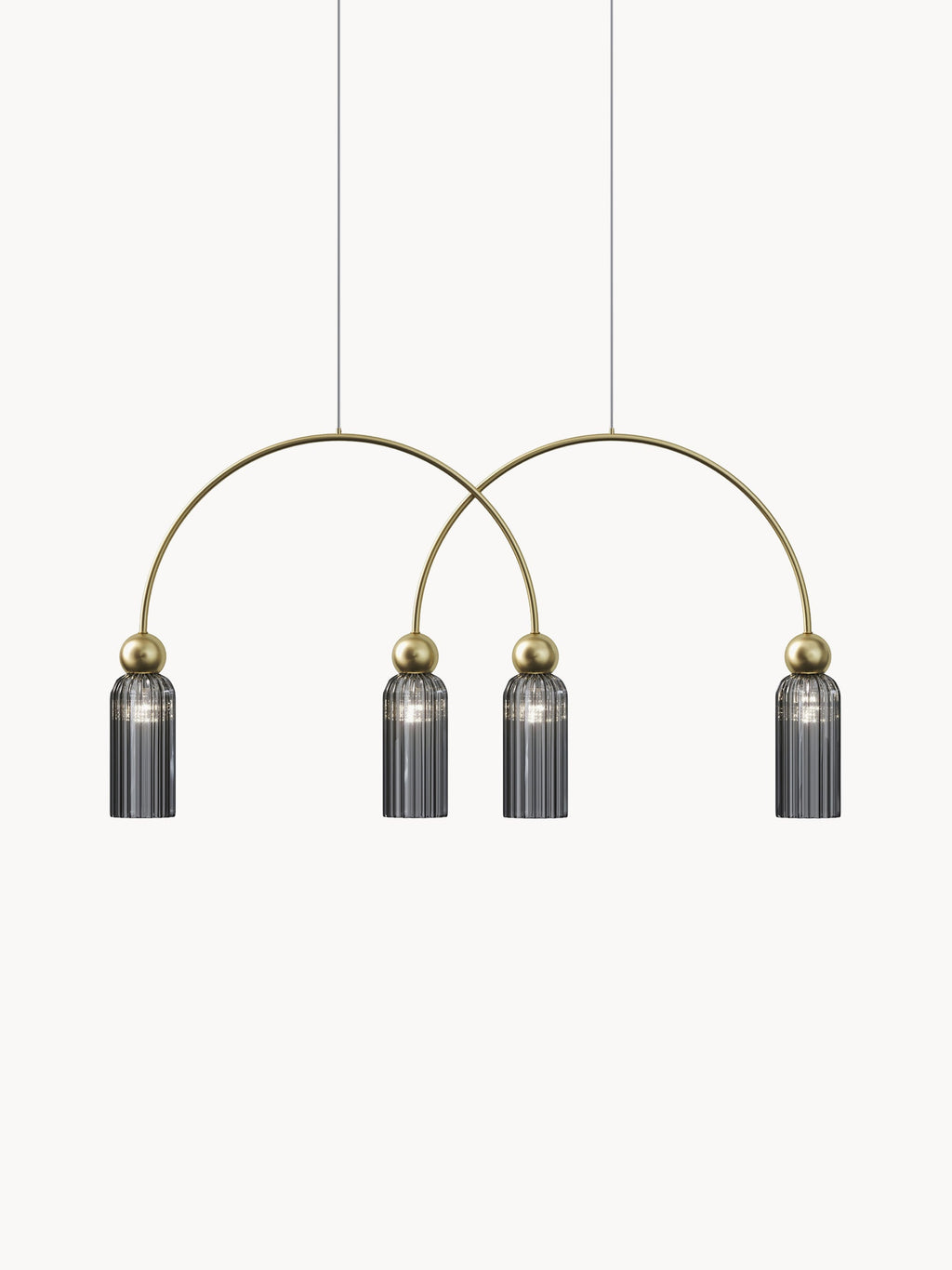 Suspension Nash - Anthracite, transparent, doré