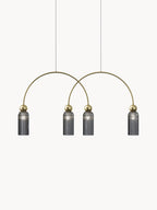 Suspension Nash - Anthracite, transparent, doré