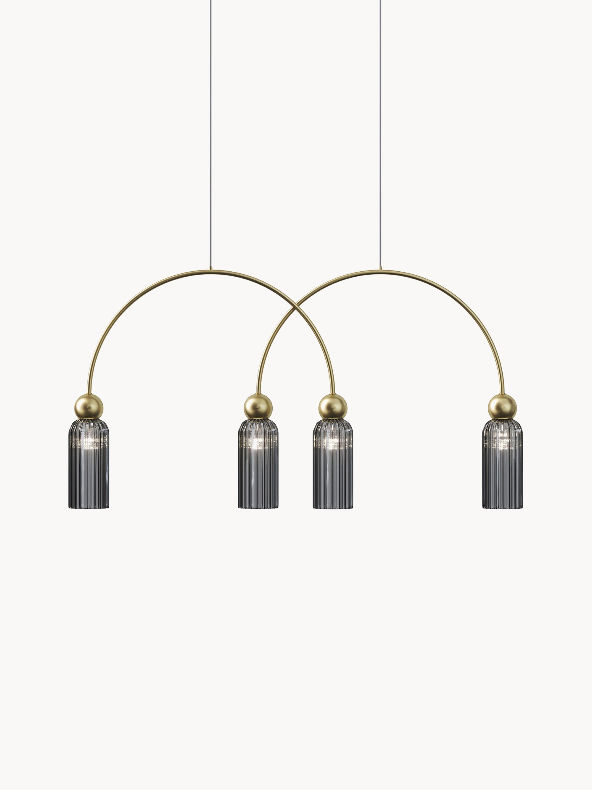 Suspension Nash - Anthracite, transparent, doré