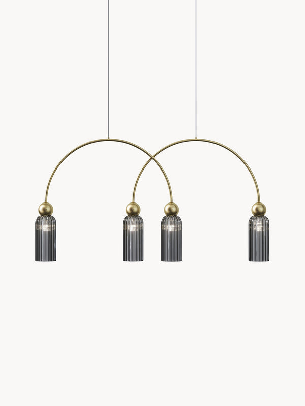 Suspension Nash - Anthracite, transparent, doré