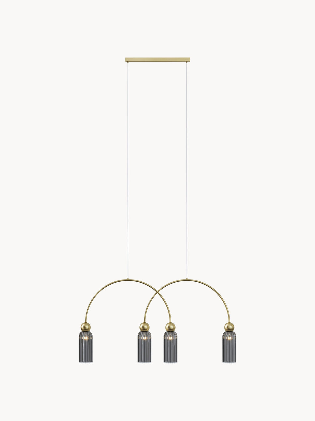 Suspension Nash - Anthracite, transparent, doré