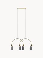 Suspension Nash - Anthracite, transparent, doré