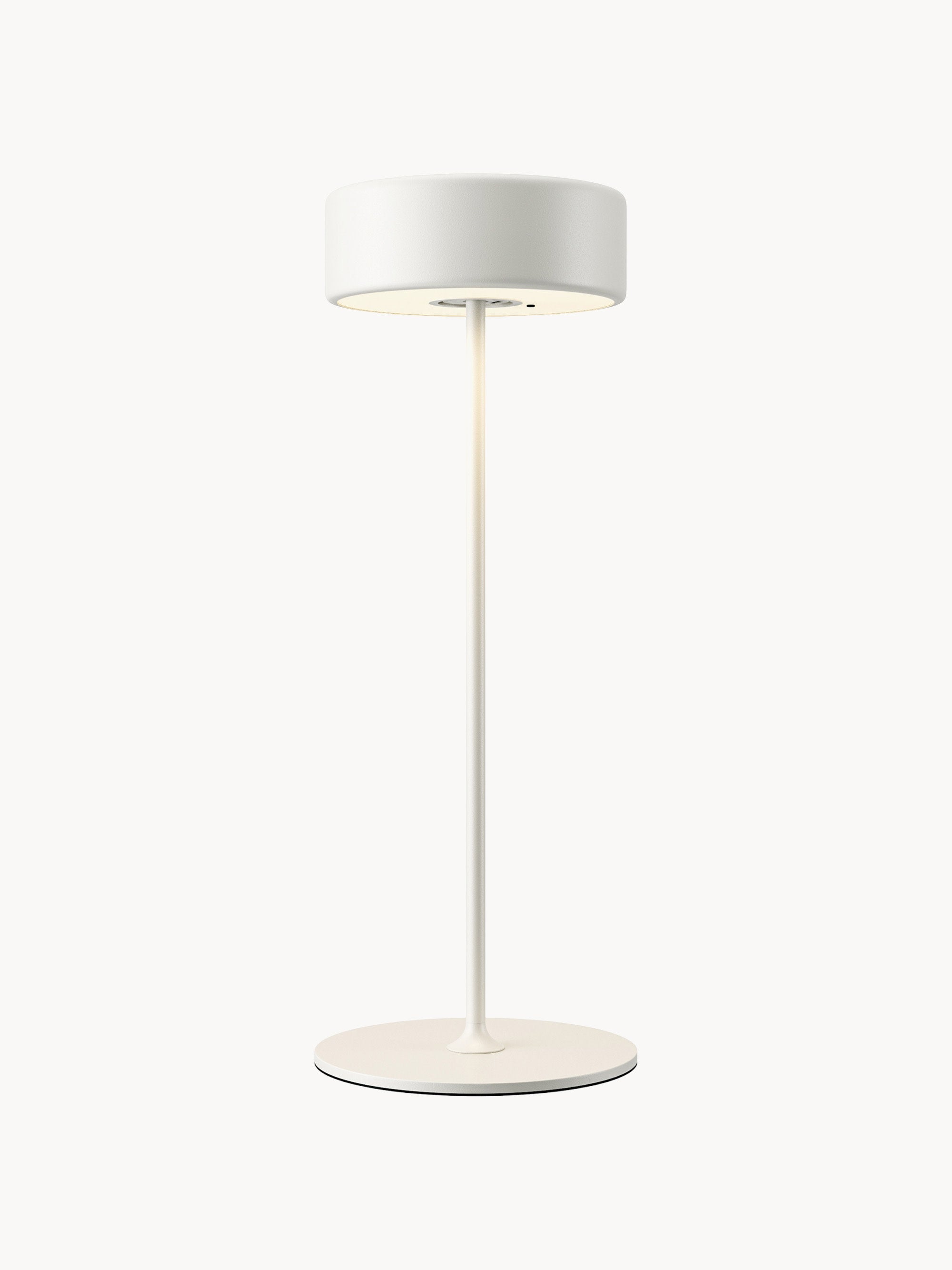 Petite lampe à poser LED en métal Reed, intensité lumineuse variable - Blanc