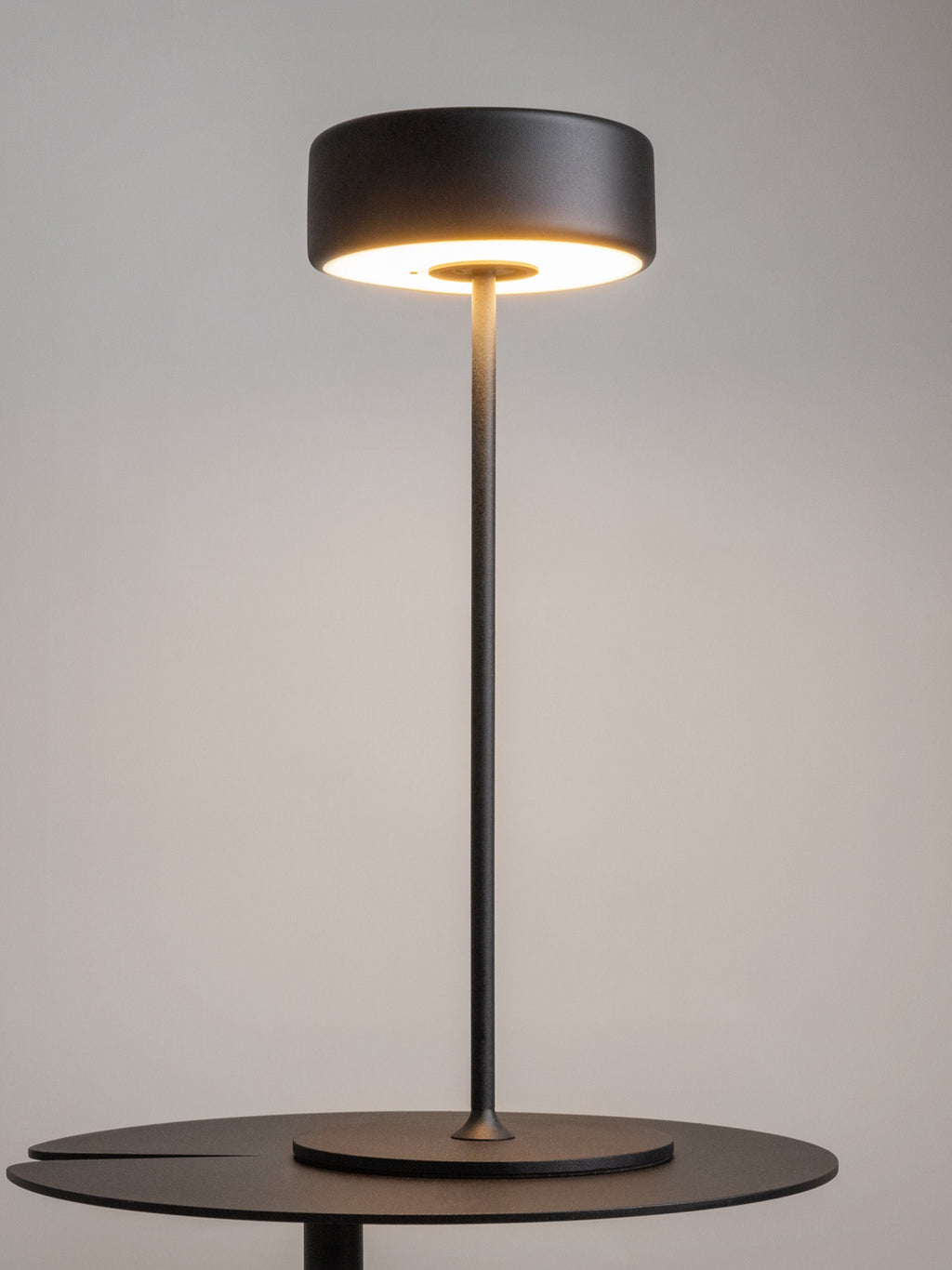 Petite lampe à poser LED en métal Reed, intensité lumineuse variable - Noir