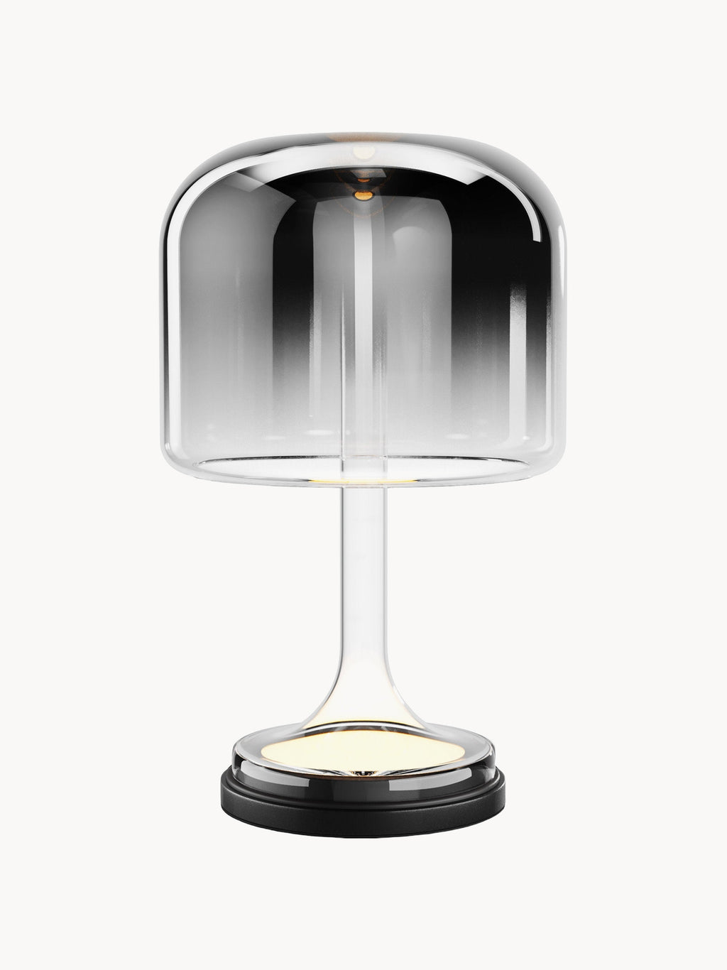 Petite lampe à poser LED Peter, intensité ajustable - Noir, transparent