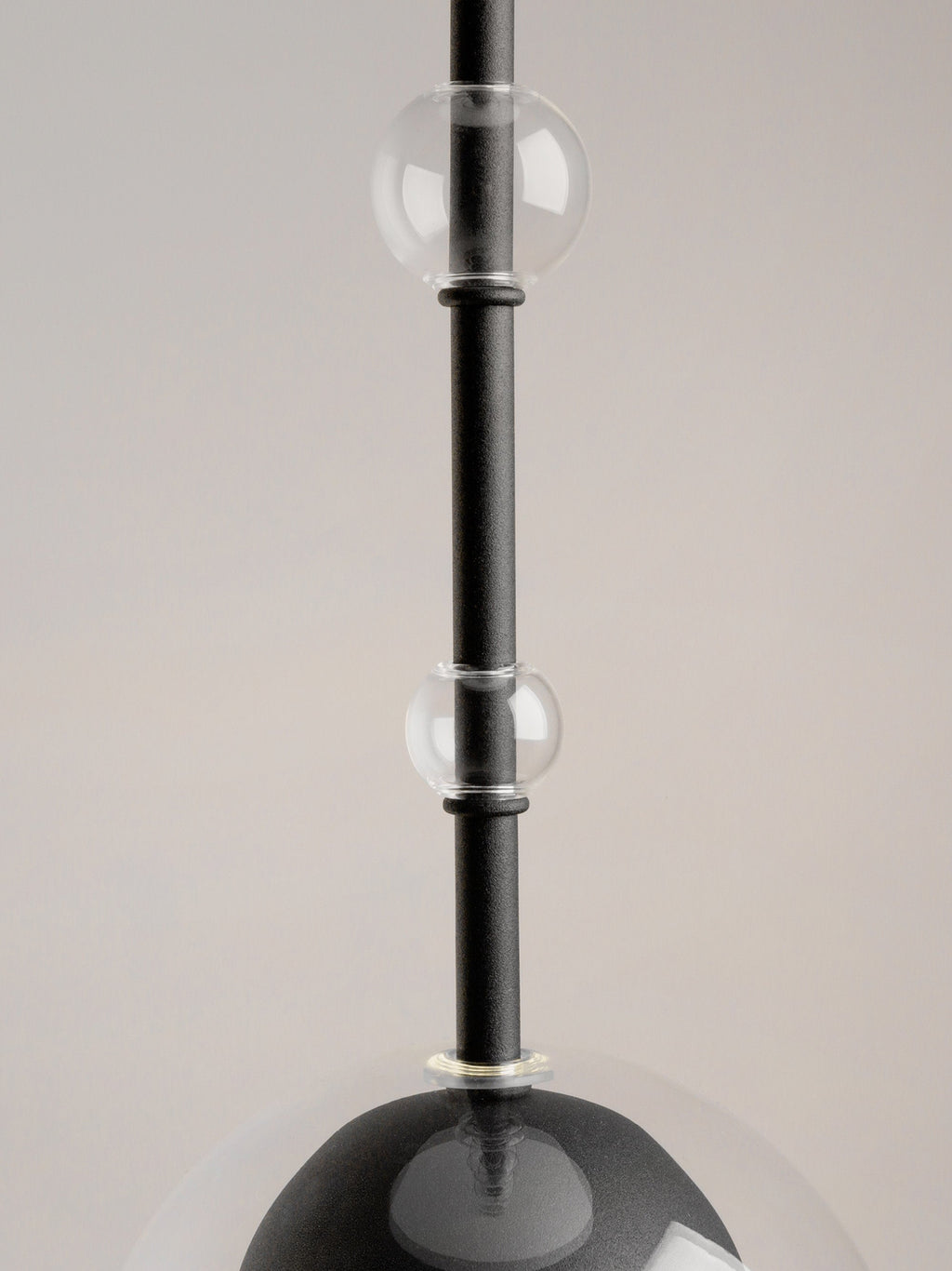 Petite suspension Clyde - Noir, transparent