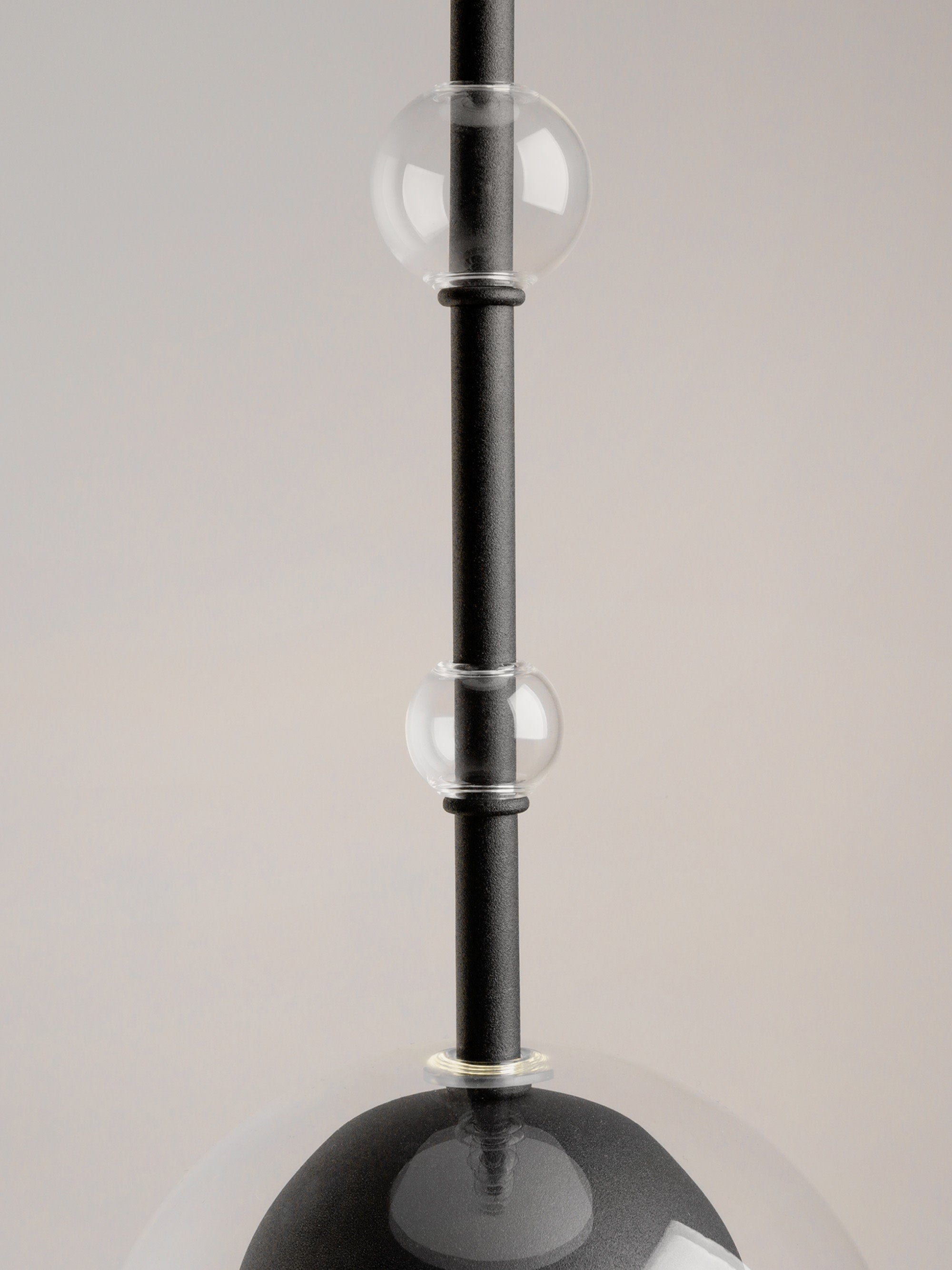 Petite suspension Clyde - Noir, transparent